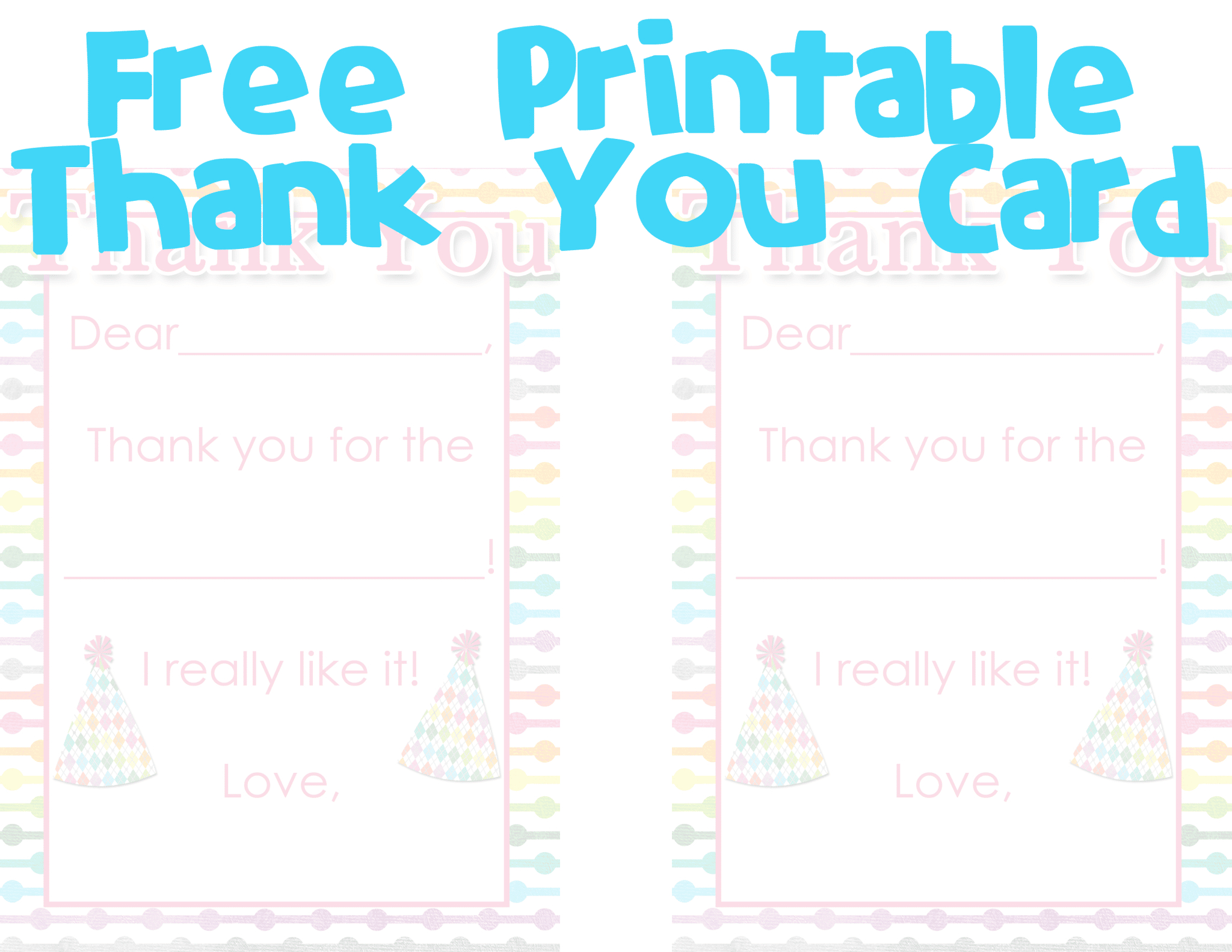 Free Fill-In-The-Blank Thank You Card Printable • Really, Are You within Fill In The Blank Thank You Cards Printable Free