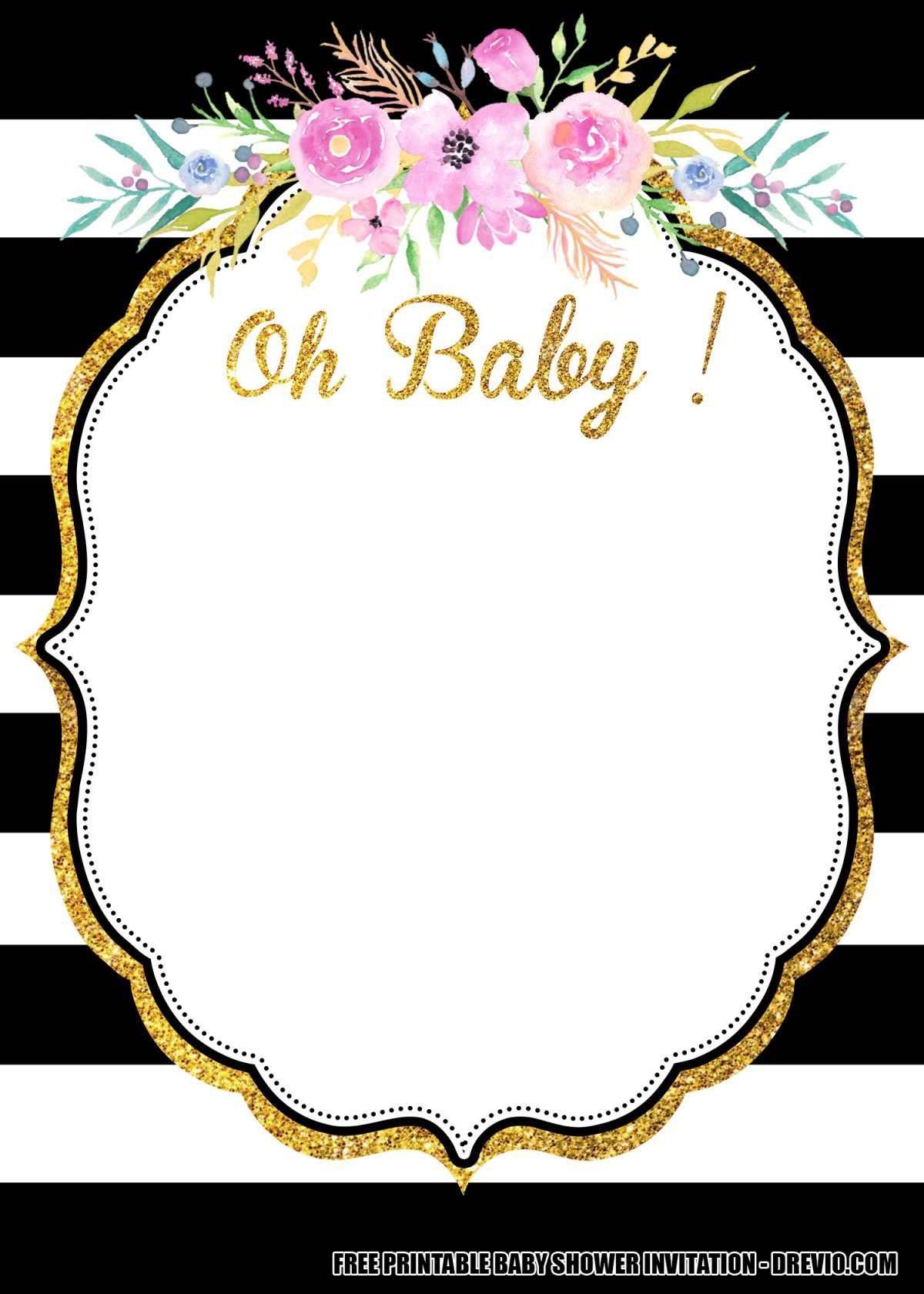 Free Flower Baby Shower Invitation Templates – Downloadable – Free throughout Free Printable Baby Shower Invitations Templates