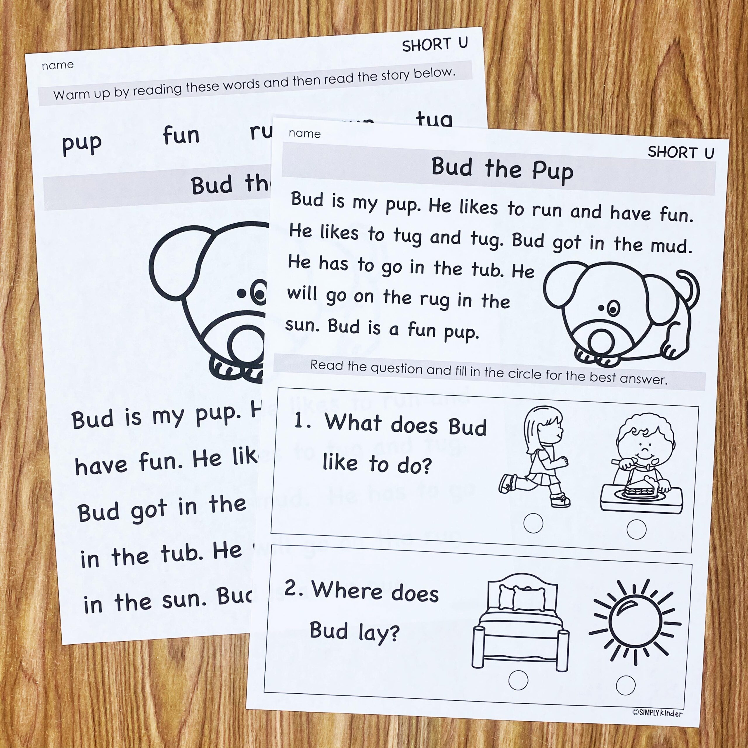 Free Fluency Passages For Kindergarten - Simply Kinder within Free Printable First Grade Fluency Passages