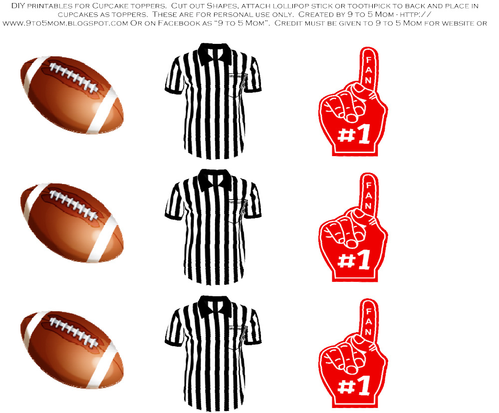 Free Football Tailgater Printables From 9 To 5 Mom | Catch My Party with regard to Free Printable Football Cutouts