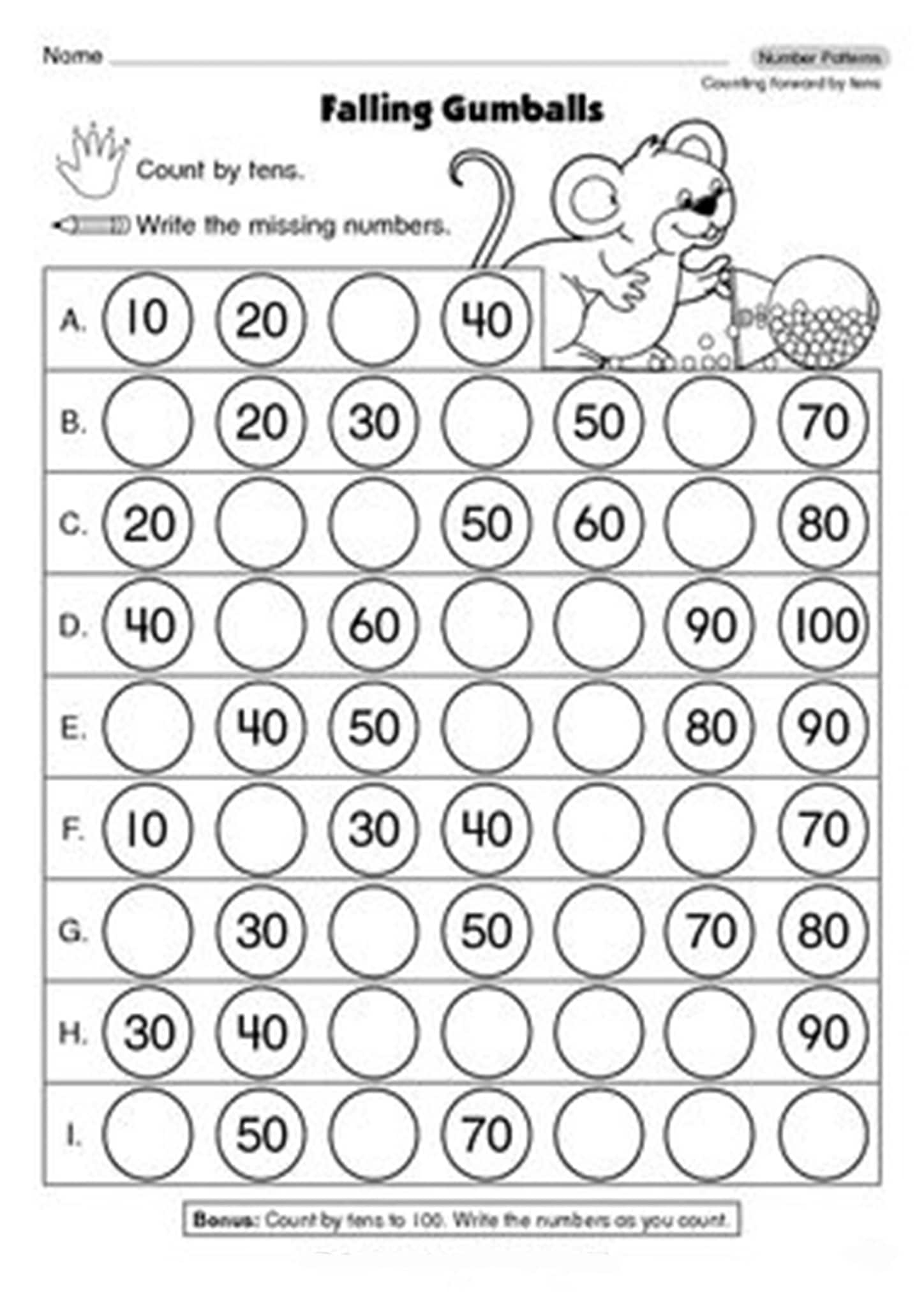 Free &amp;amp; Fun Missing Number Worksheets - Tulamama inside Free Printable Missing Number Worksheets