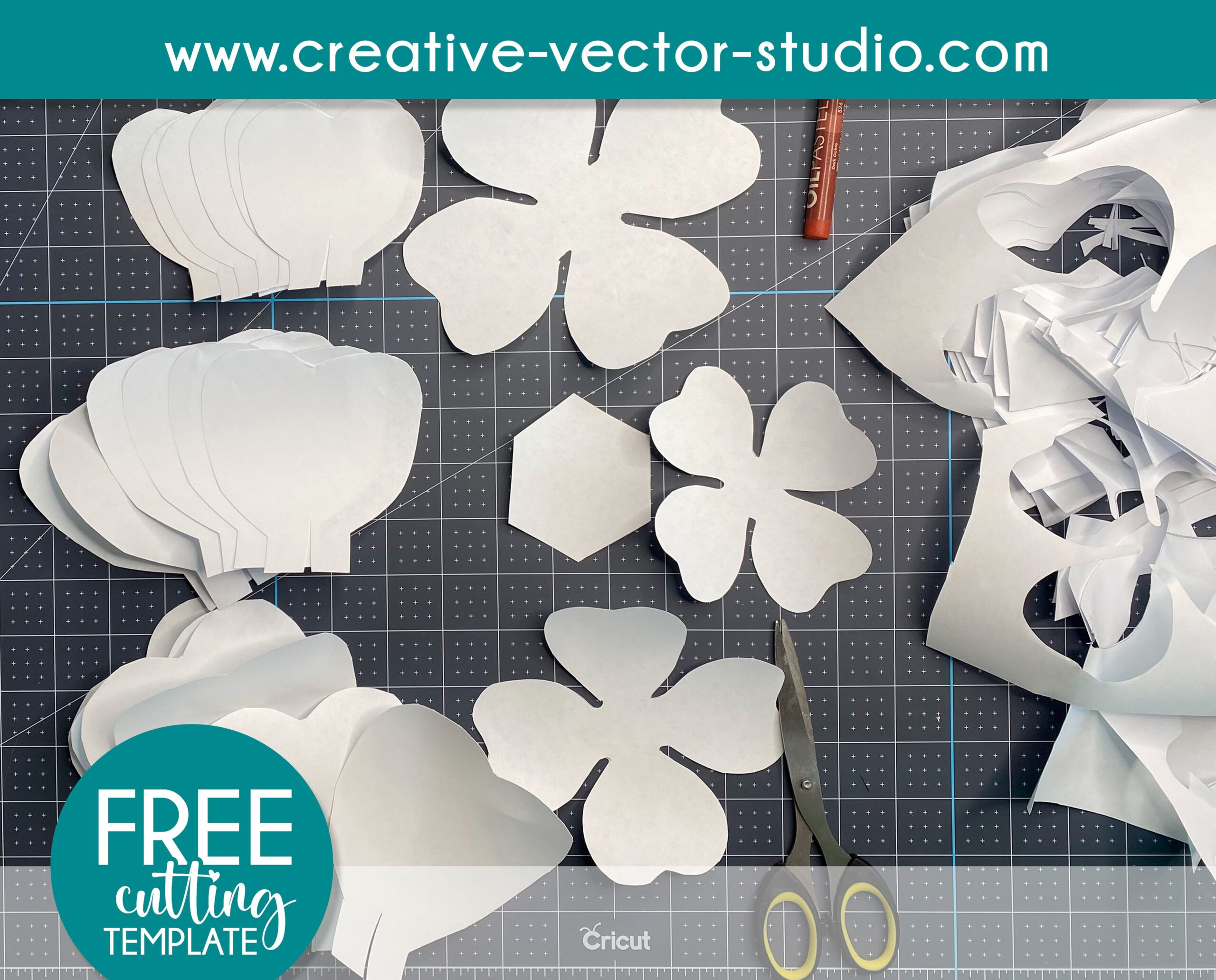 Free Giant Paper Rose Template | Creative Vector Studio in Free Paper Flower Templates Printable