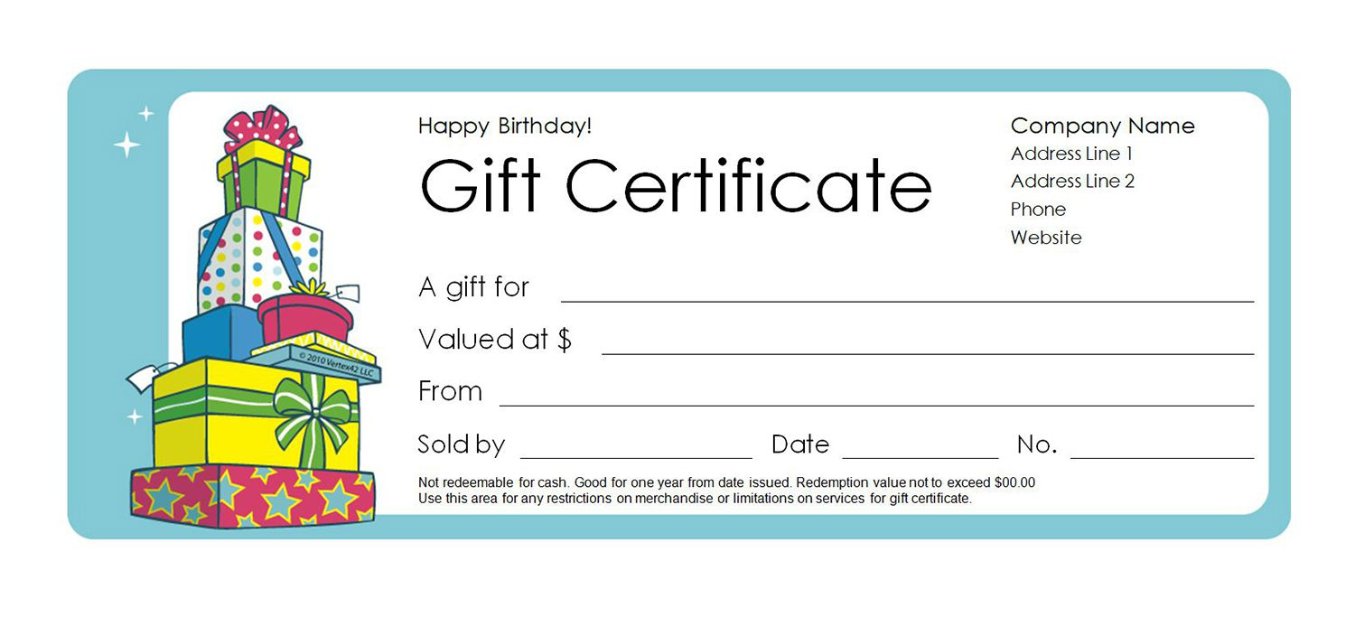 Free Gift Certificate Templates You Can Customize intended for Free Printable Gift Certificate Template