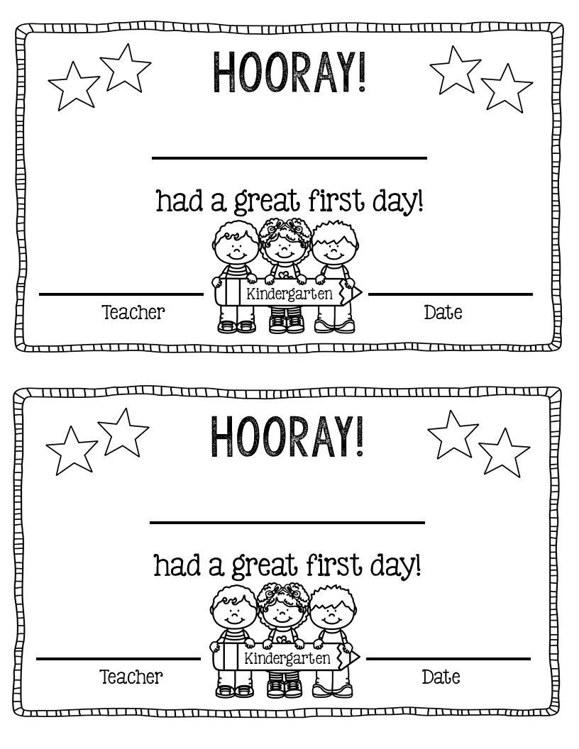 Free! Great First Day Of School Certificate | School Certificates pertaining to Free Printable First Day of School Certificate