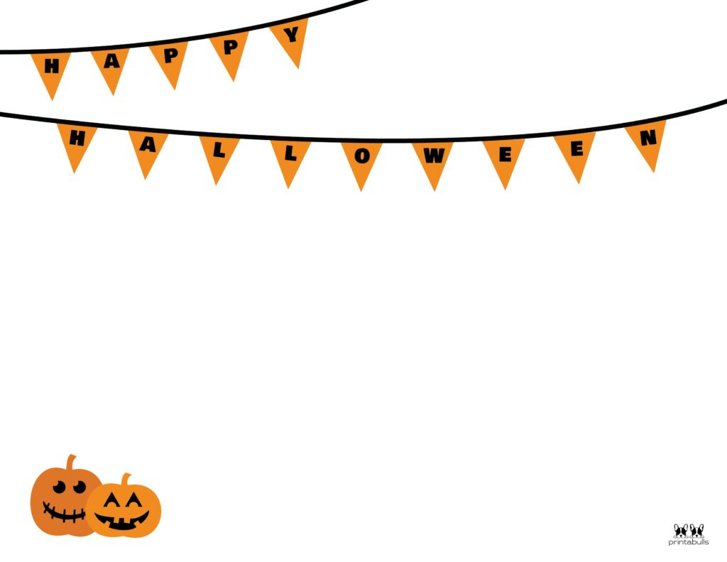 Free Halloween Borders &amp;amp; Frames | Printabulls for Free Printable Halloween Clipart Border