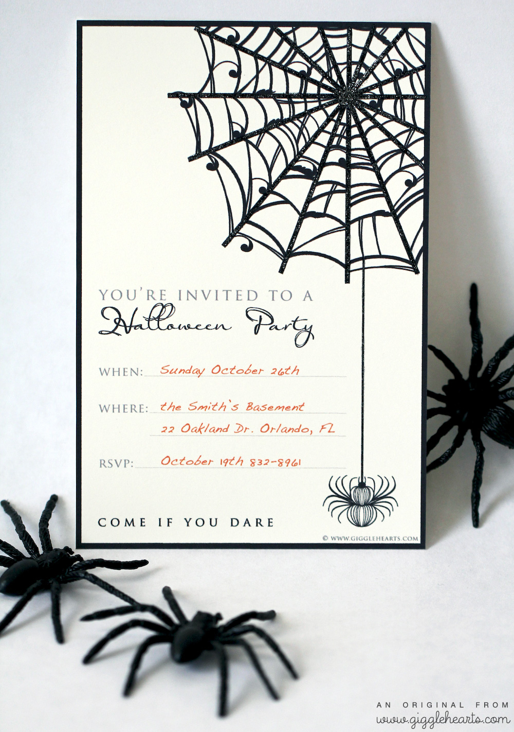 Free Halloween Party Invitation Printable With Glitter For A Fun pertaining to Halloween Invitations Free Printable Black And White