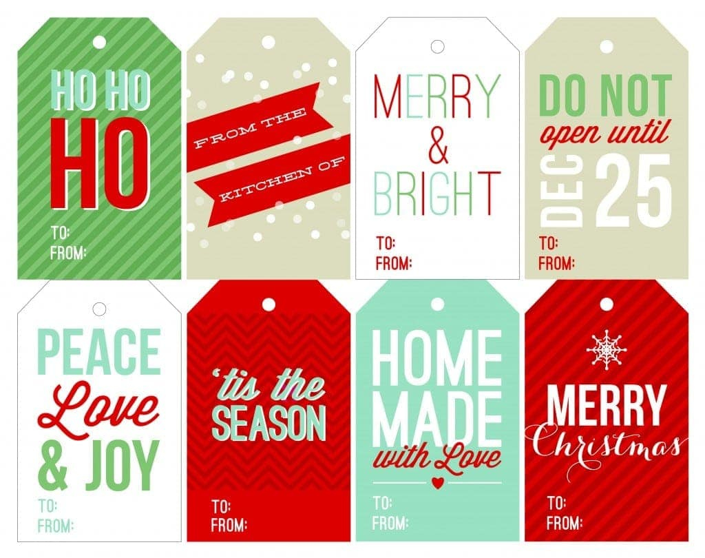 Free Holiday Printable Gift Tags regarding Free Printable Christmas Tags