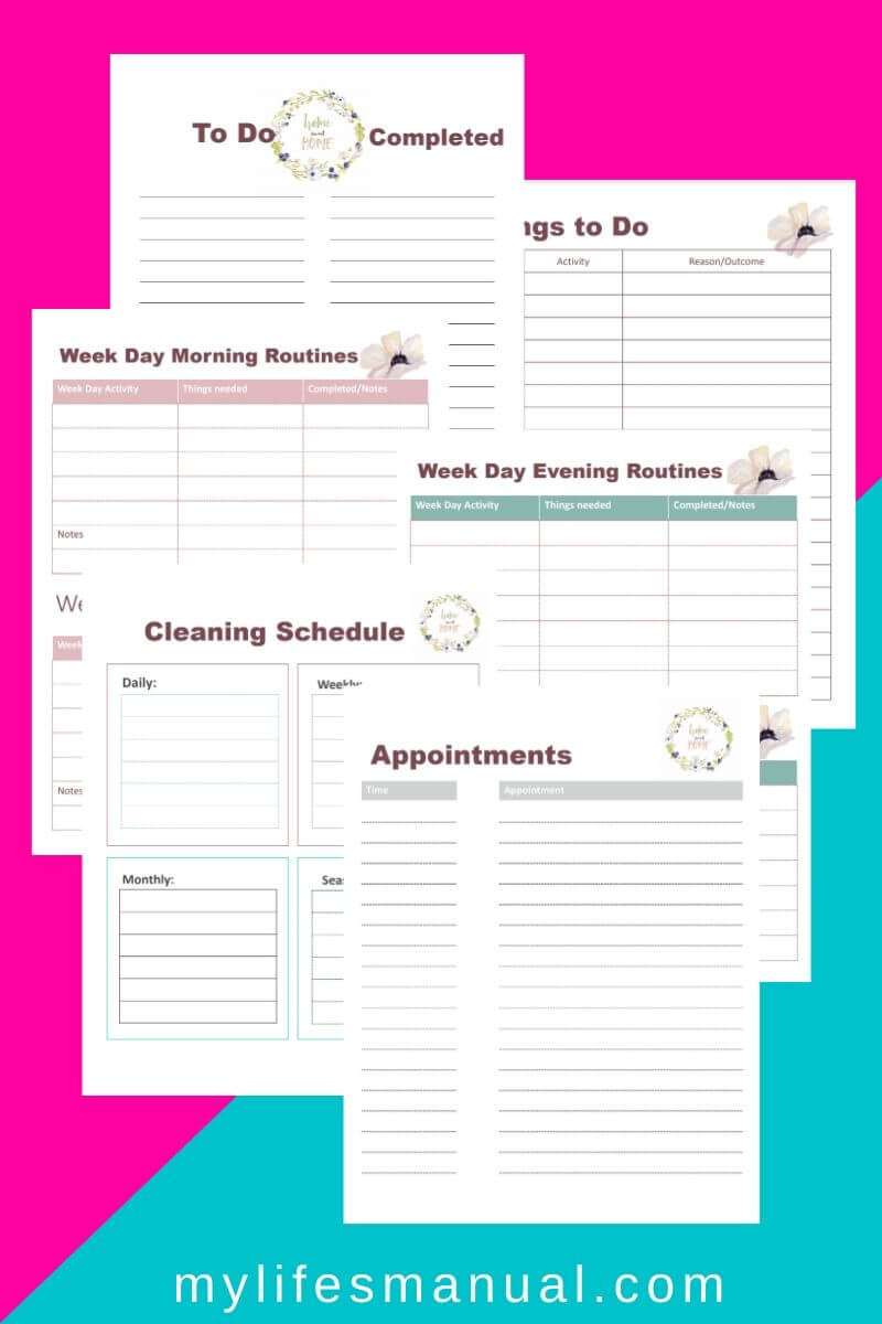 Free Home Organizing Printables - Easily Organize Your Home And for Free Printables For Home