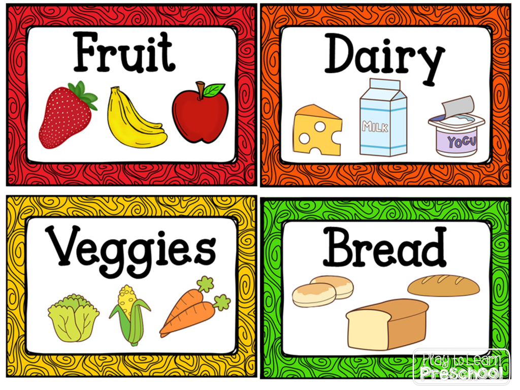 Free Kitchen Labels regarding Free Printable Play Food Labels