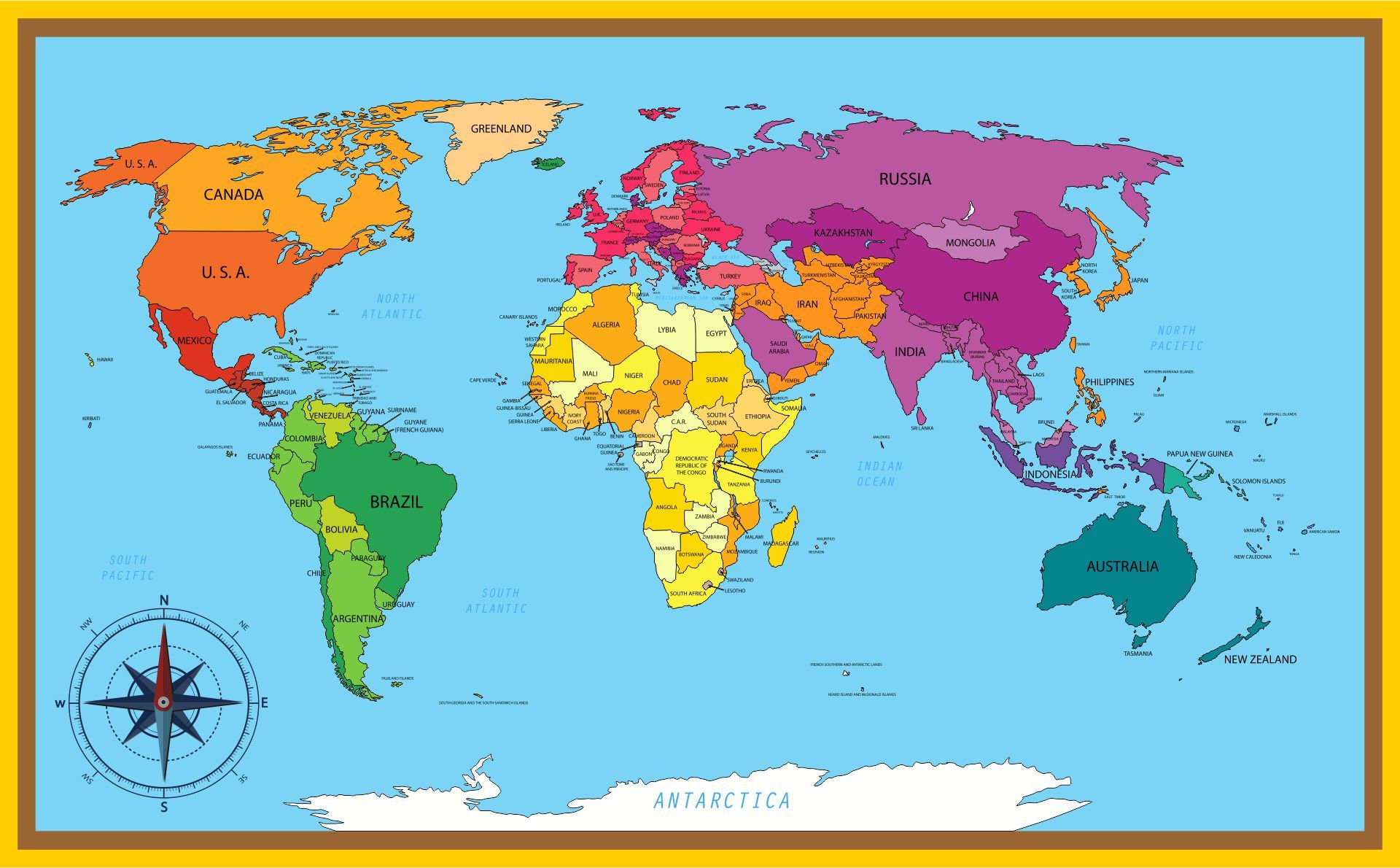 Free Large Printable World Map For Geography Teachers with Free Printable World Map Images