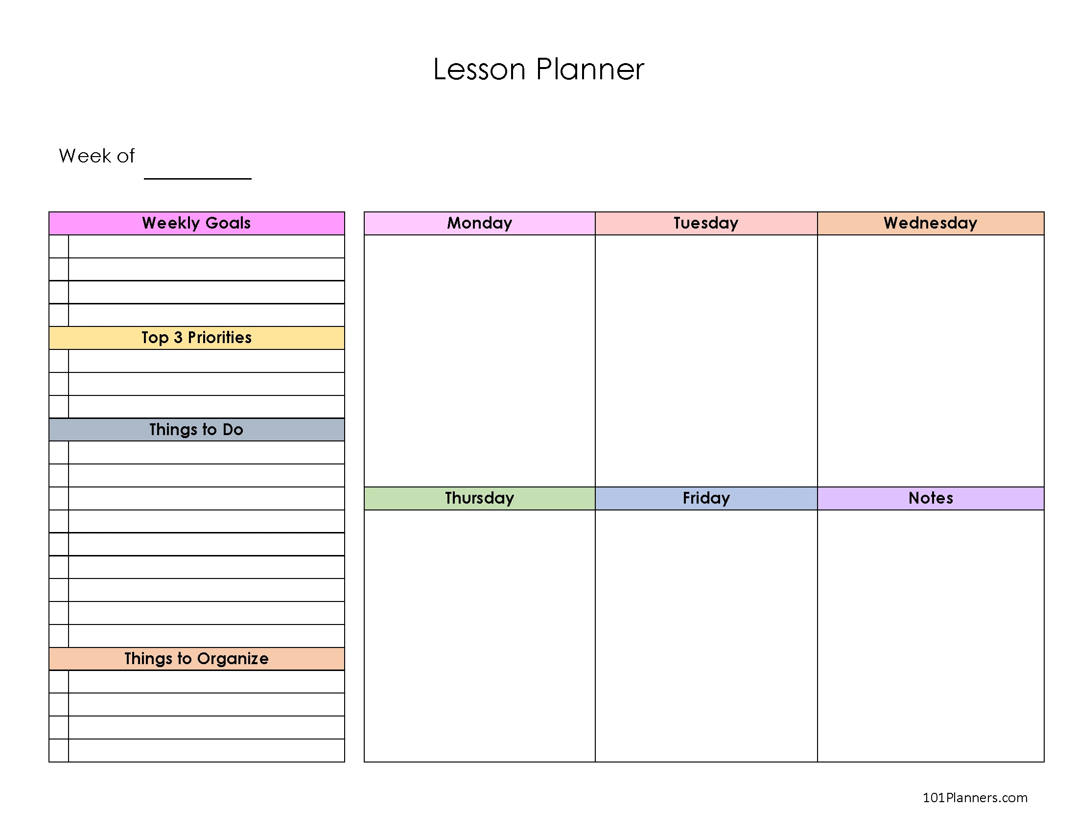 Free Lesson Plan Template | Word, Editable Pdf, Image, Excel within Free Printable Daily Lesson Plan Template