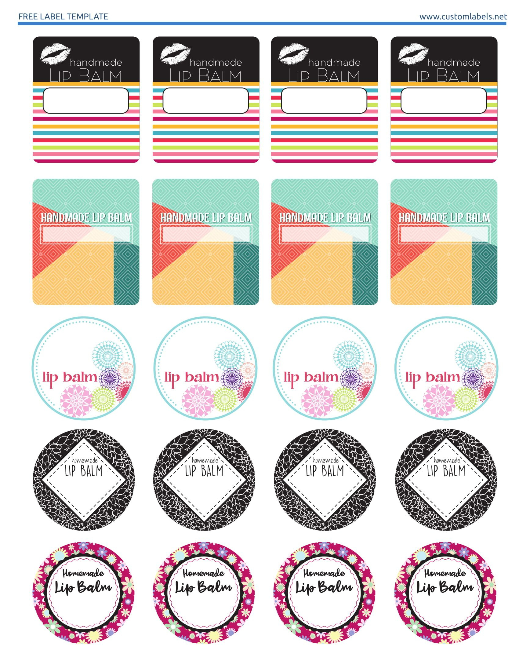 Free Lip Balm Labels Template For Small Business Owners | Lip Balm in Free Printable Lip Balm Label Template