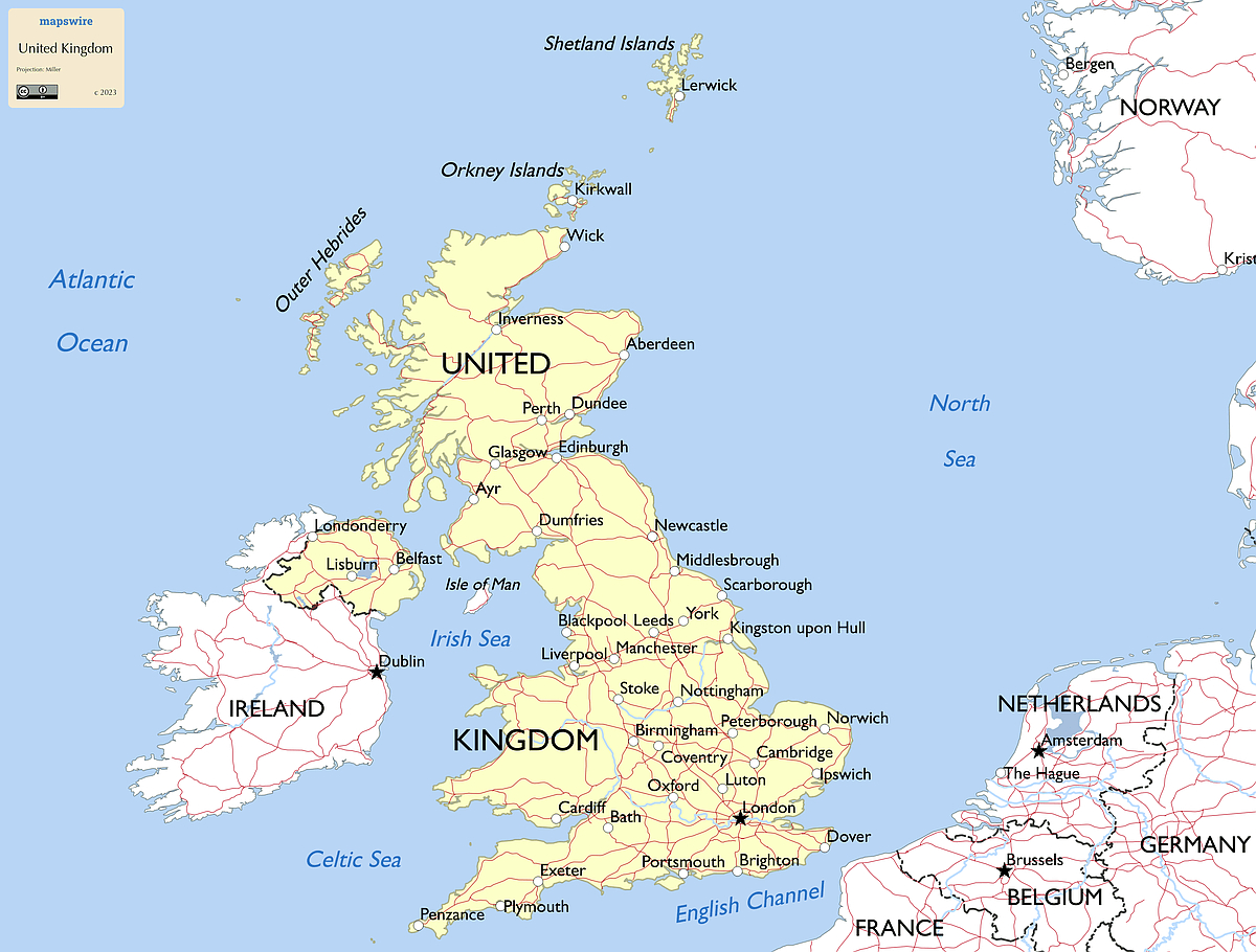 Free Maps Of The United Kingdom | Mapswire throughout Free Printable Map of Uk and Ireland