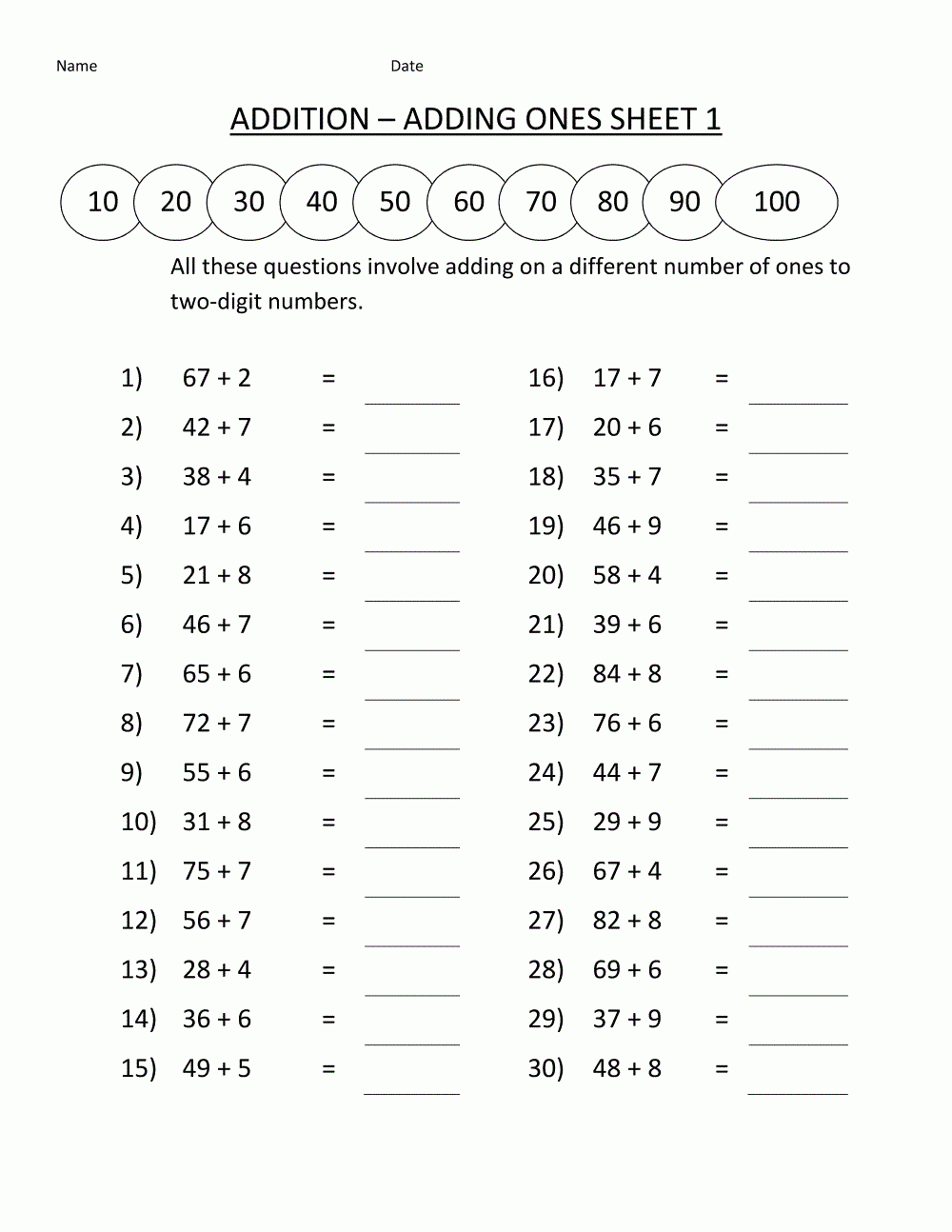 Free Math Worksheets For Grade 1 | Free Printable Math Worksheets with regard to Free Math Printables