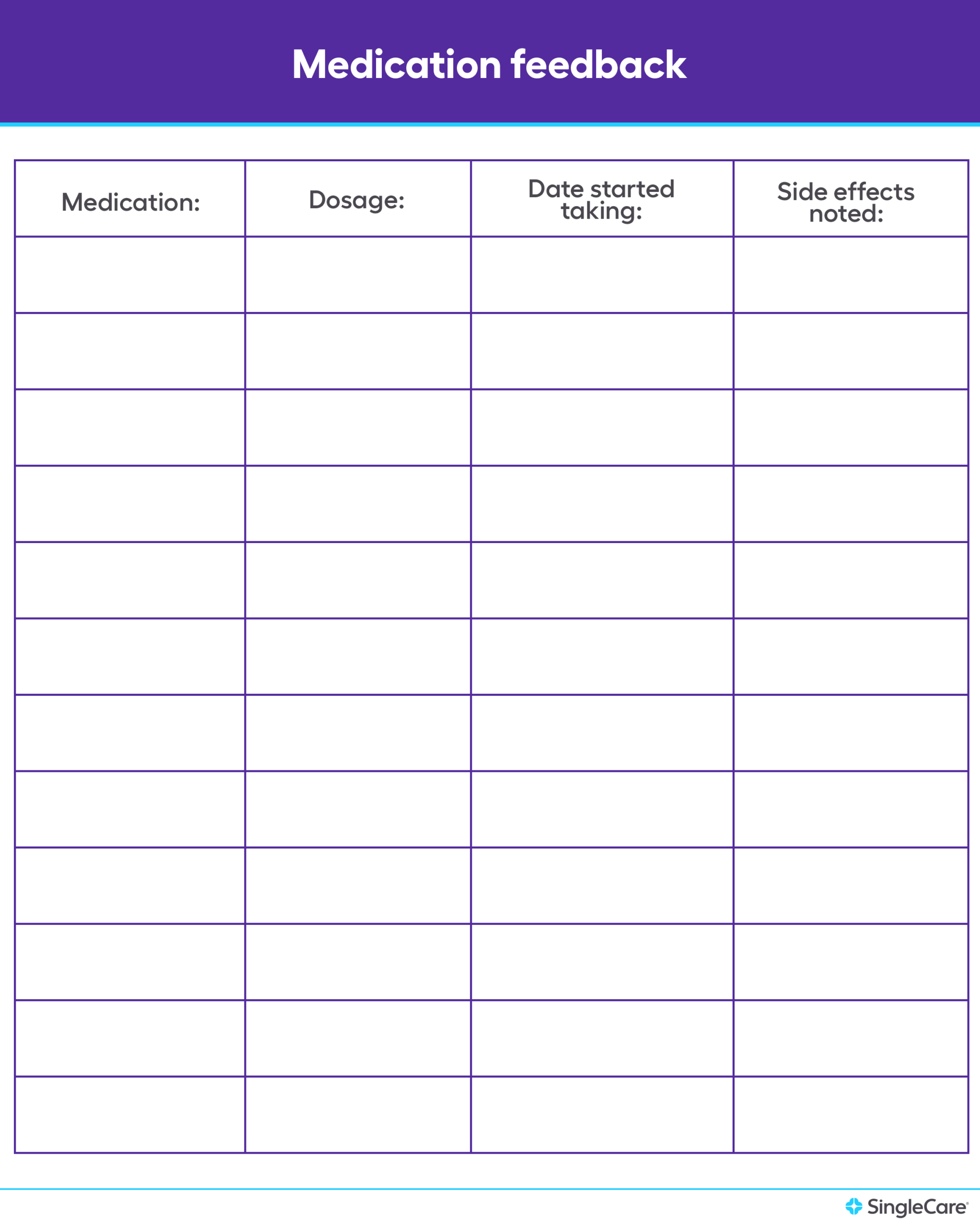 Free Medication List Templates For Patients And Caregivers regarding Free Printable Medication List