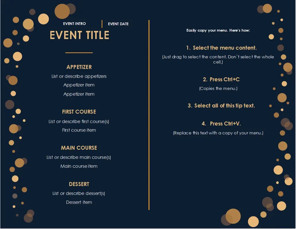 Free Menu Templates | Microsoft Create pertaining to Free Printable Menu Templates Word