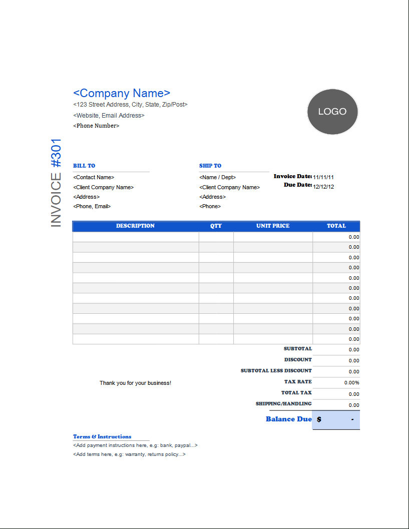 Free Microsoft Word Invoice Templates regarding Invoice Templates Printable Free Word Doc