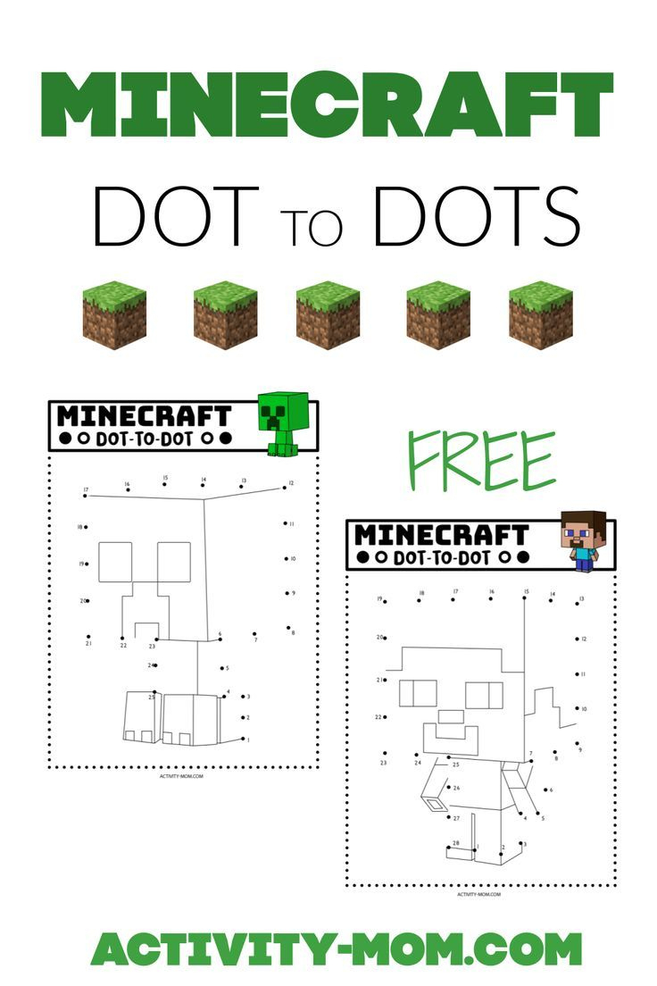 Free Minecraft Dot To Dots For Kids regarding Free Printable Minecraft Activity Pages