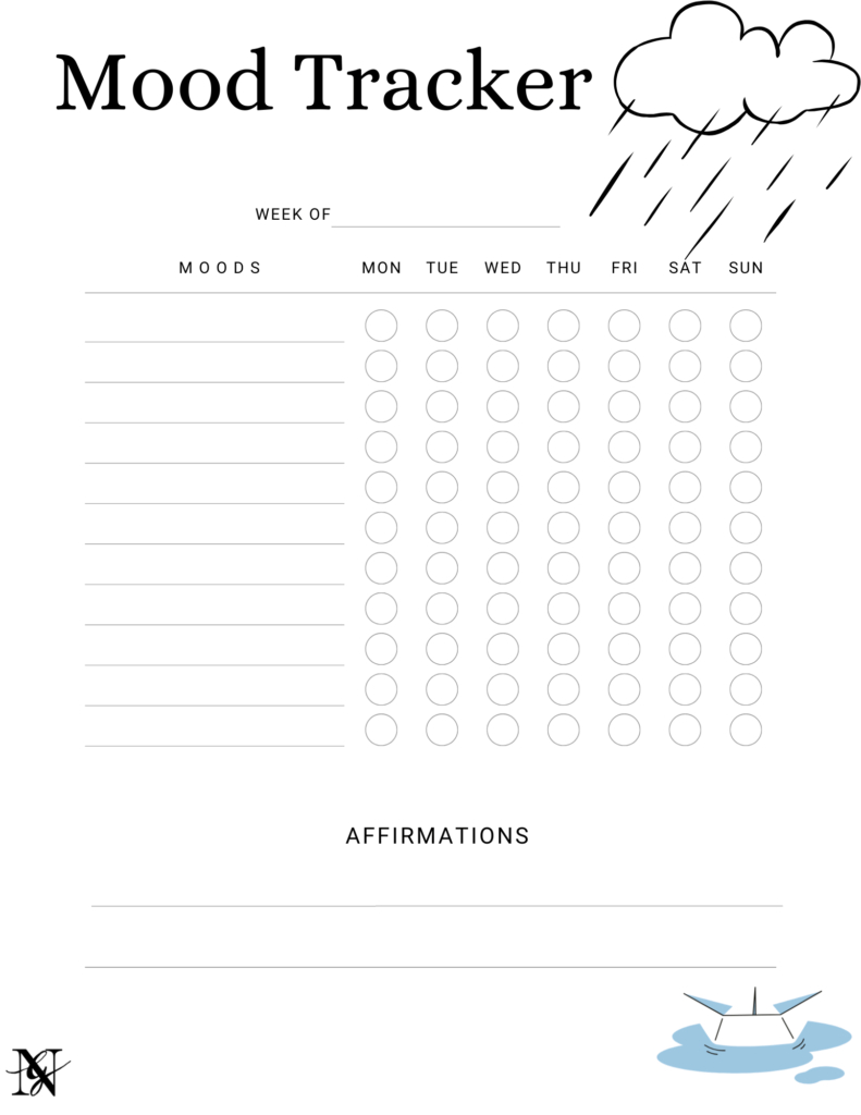 Free Monthly Mood Tracker Printable Including January regarding Free Mood Tracker Printable