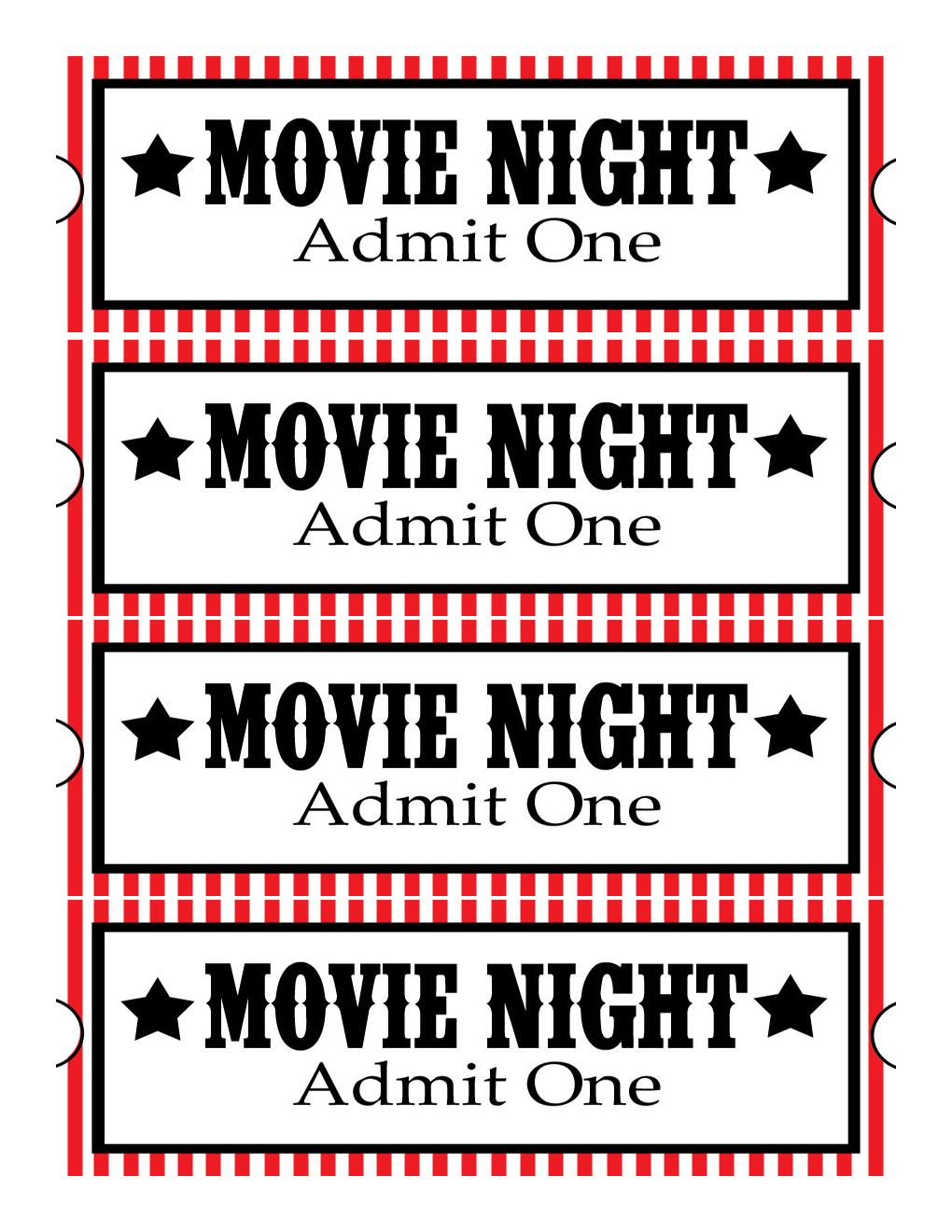 Free Movie Ticket Template Printable - Google Search | Movie Night with regard to Free Printable Movie Tickets