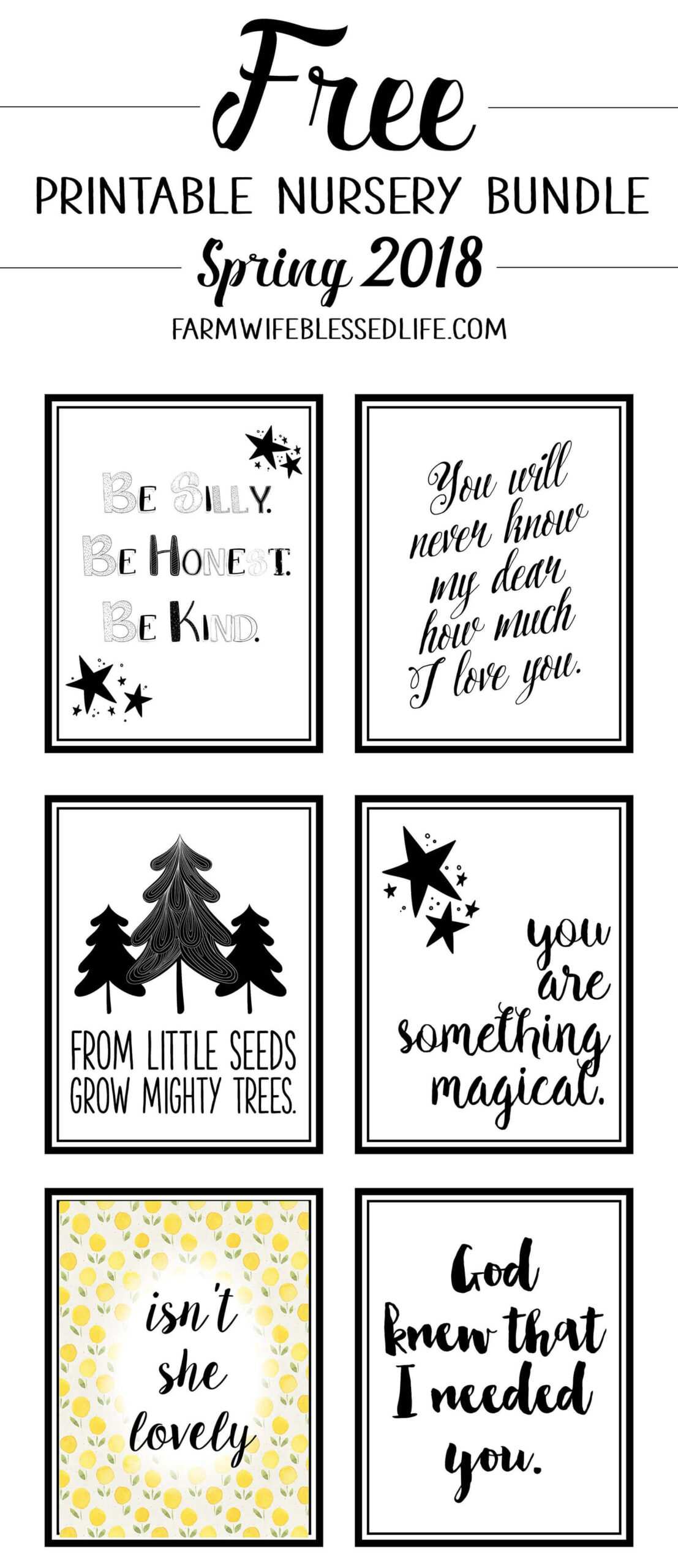 Free Nursery Printables - Spring - Farm Wife Blessed Life | Free regarding Free Nursery Printables Boy