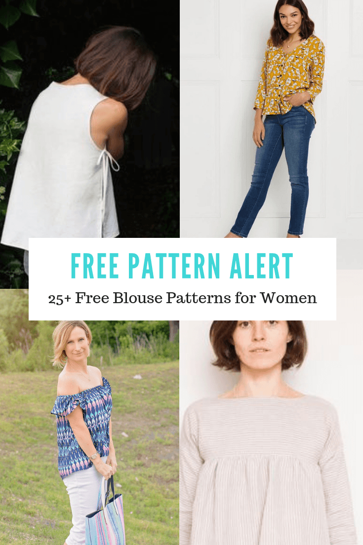 Free Pattern Alert:25+ Free Blouse Patterns For Women - On The within Free Printable Blouse Sewing Patterns