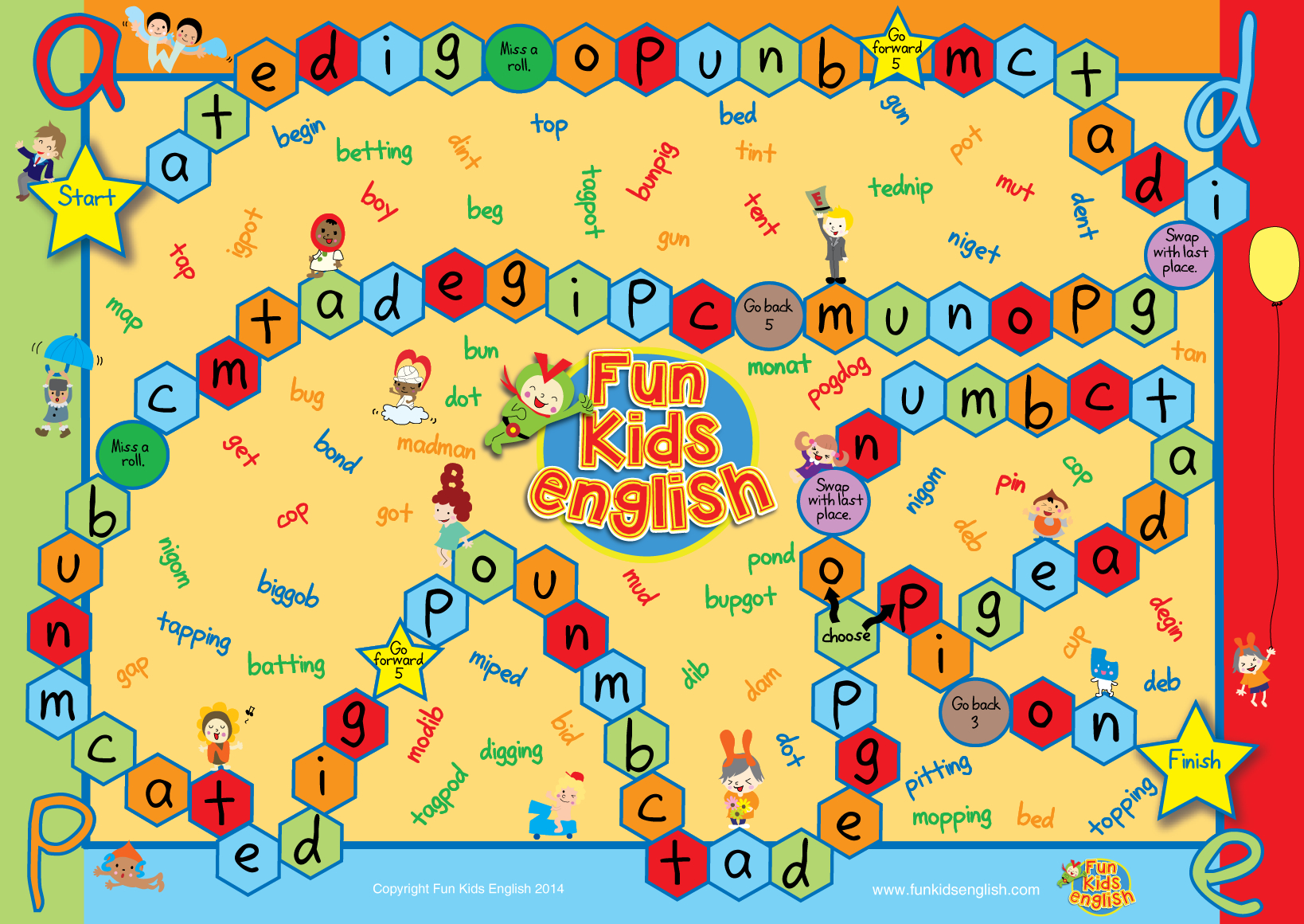 Free Phonics Board Games: Children&amp;#039;S Songs, Children&amp;#039;S Phonics regarding Free Printable Alphabet Board Games