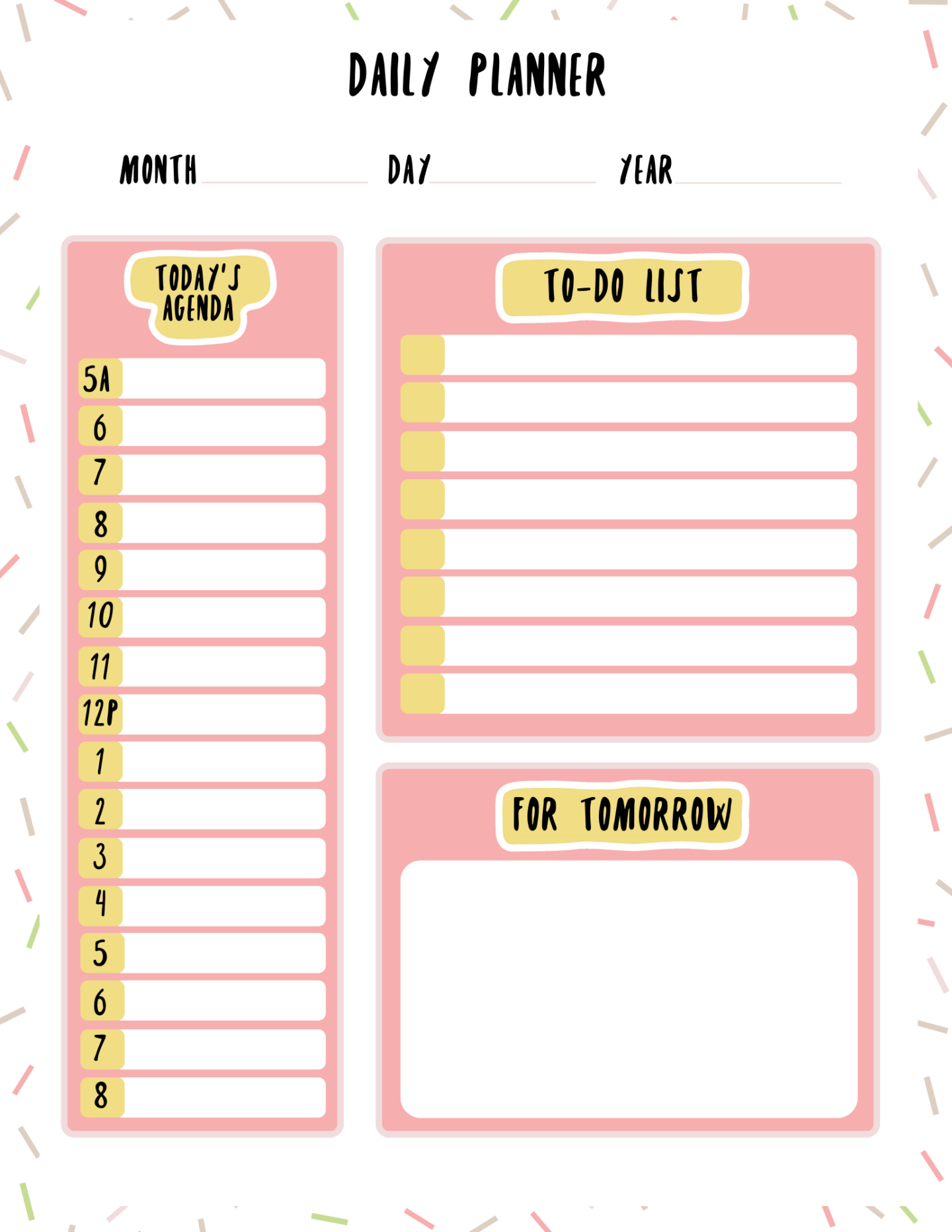 Free Planner Printables | Weekly, Monthly &amp;amp; Daily - Adanna Dill in Free Printable Planner Pages