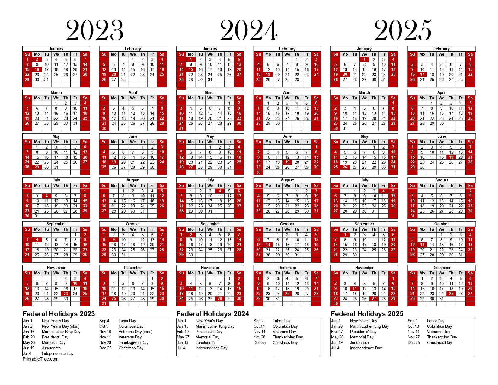 Free Printable 3 Year Calendar 2023, 2024 &amp;amp; 2025 Pdf Templates intended for Free Printable I 9 Form 2025