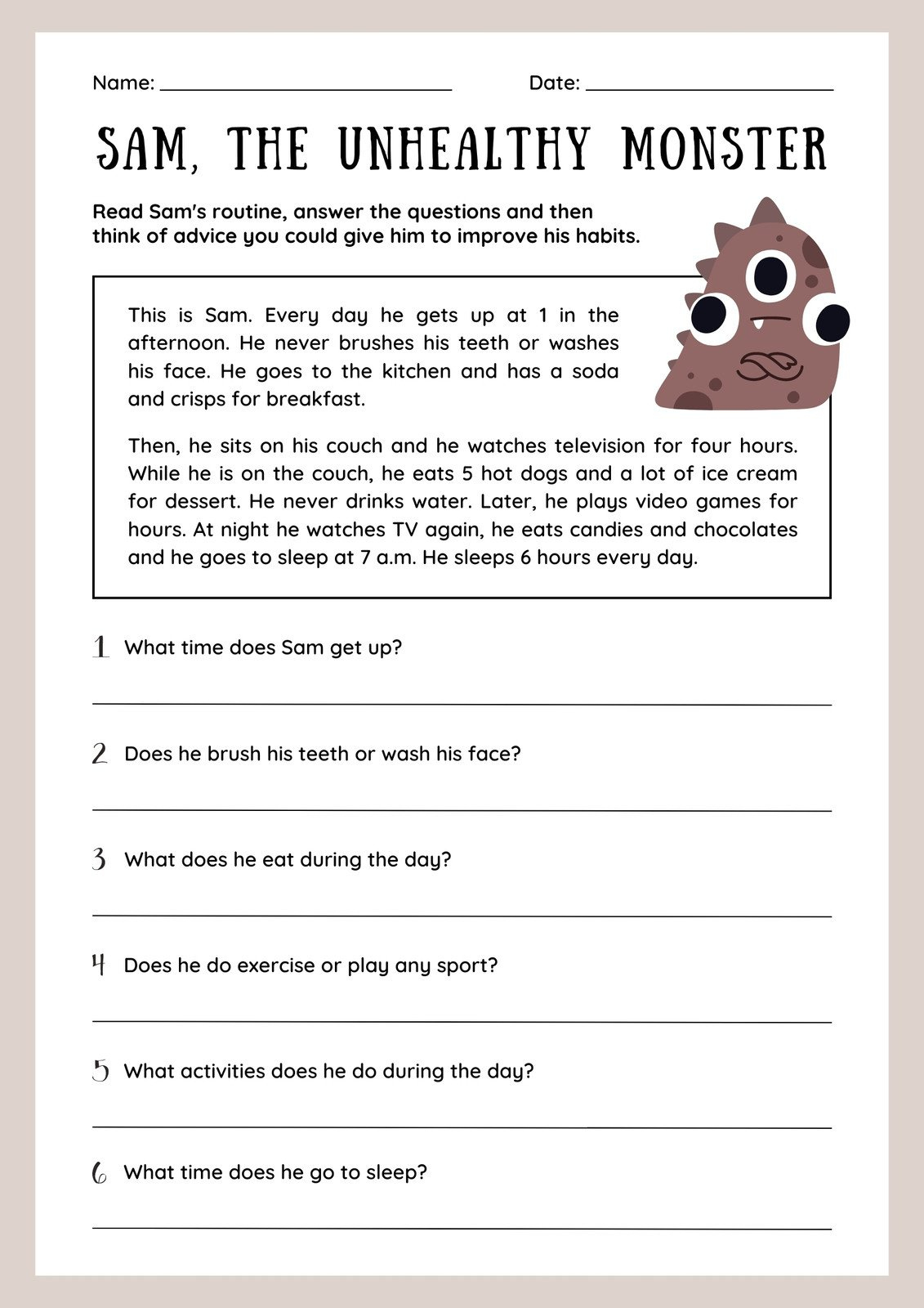 Free Printable 3Rd Grade Reading Worksheet Templates | Canva for Free Printable Reading Comprehension Worksheets For 3Rd Grade