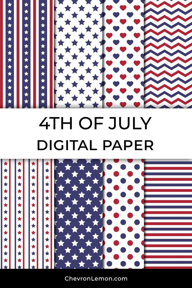 Free Printable 4Th Of July Digital Paper Pack | Digital Paper in Free Printable Patriotic Scrapbook Paper