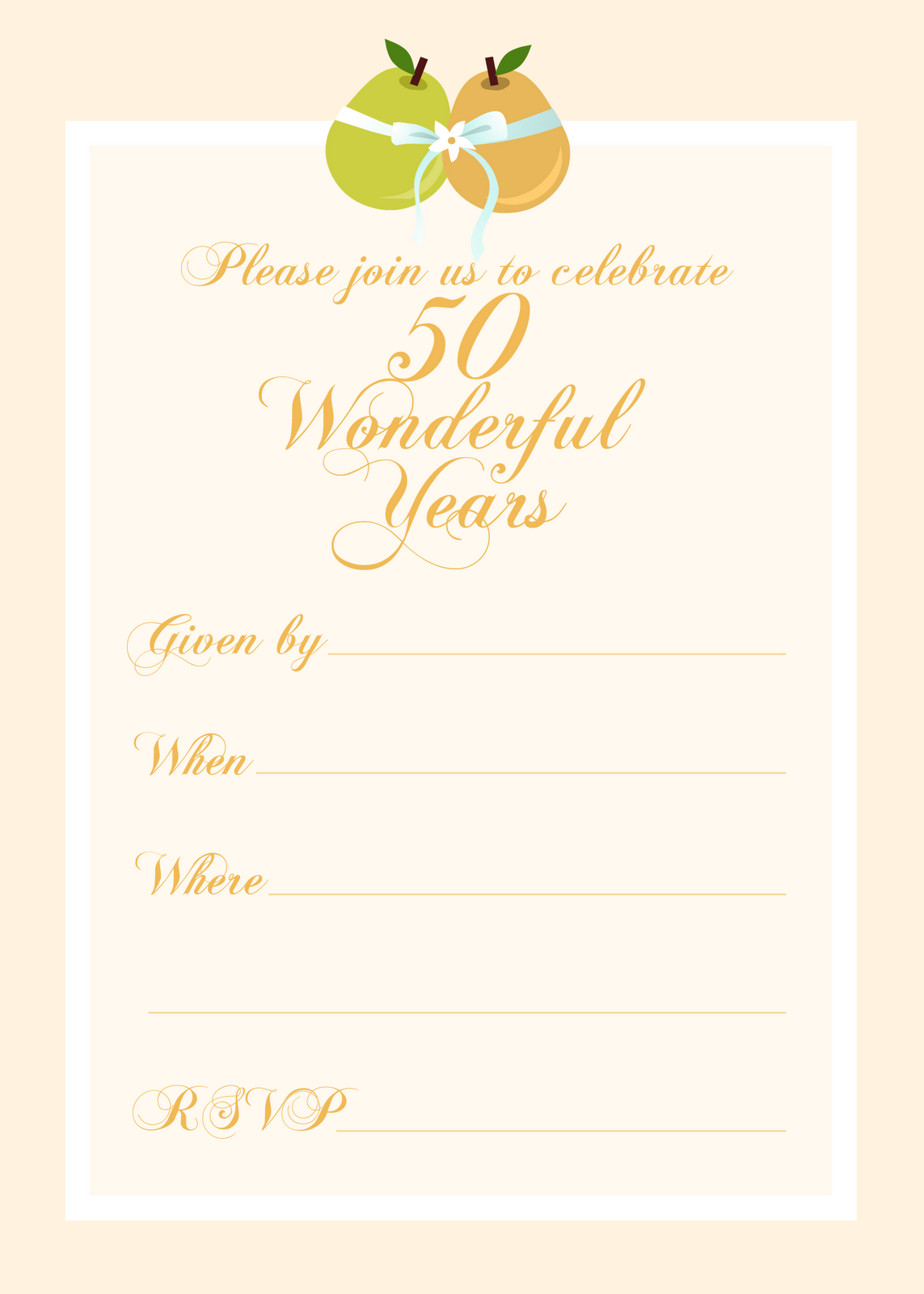 Free Printable 50Th Anniversary Party Invitation | 50Th Birthday with Free Printable 50Th Wedding Anniversary Invitation Templates