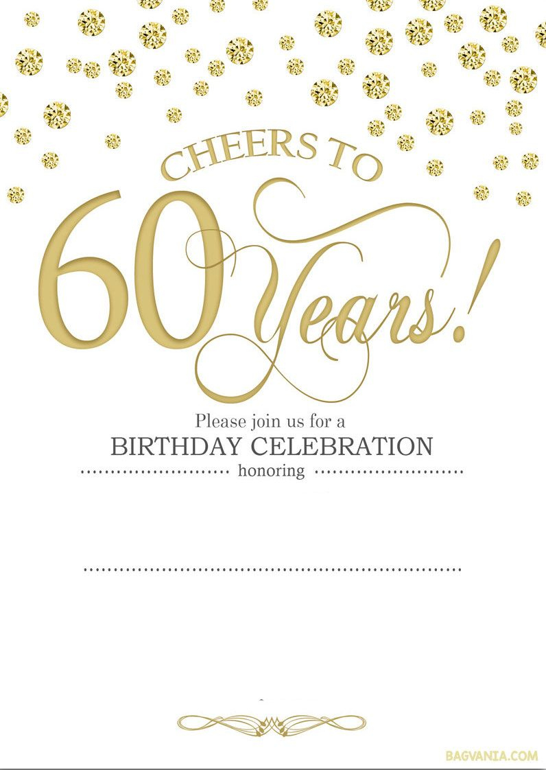 Free Printable 60Th Birthday Invitation Templates | 60Th Birthday with regard to Free Printable Surprise 60Th Birthday Invitations