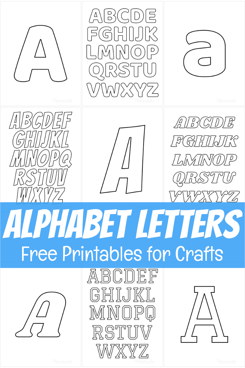 Free Printable Alphabet Letters For Crafts pertaining to Free Printable Letters