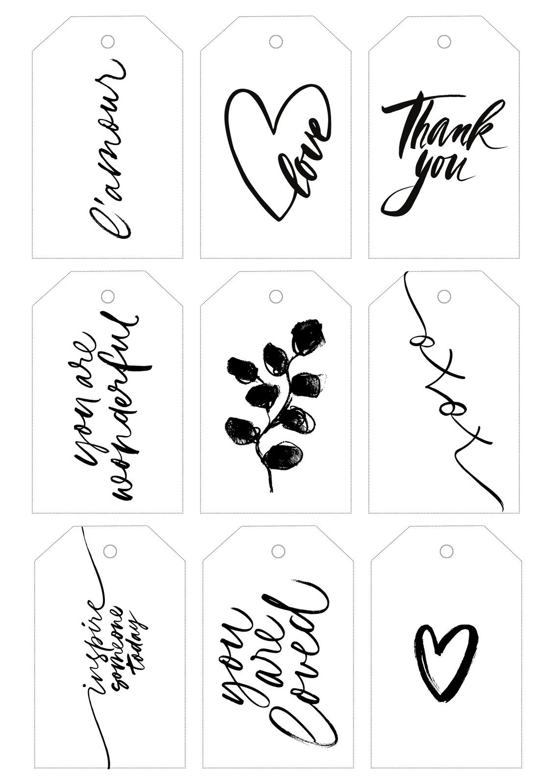 Free, Printable And Customizable Gift Tag Templates | Canva for Free Printable Gift Name Tags