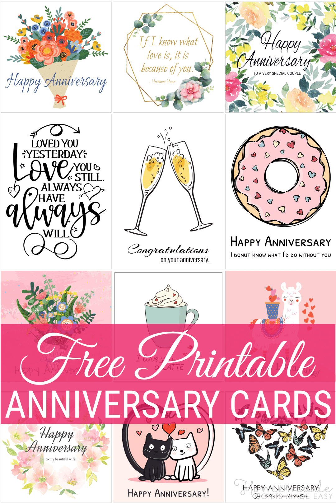 Free Printable Anniversary Cards for Free Anniversary Printables