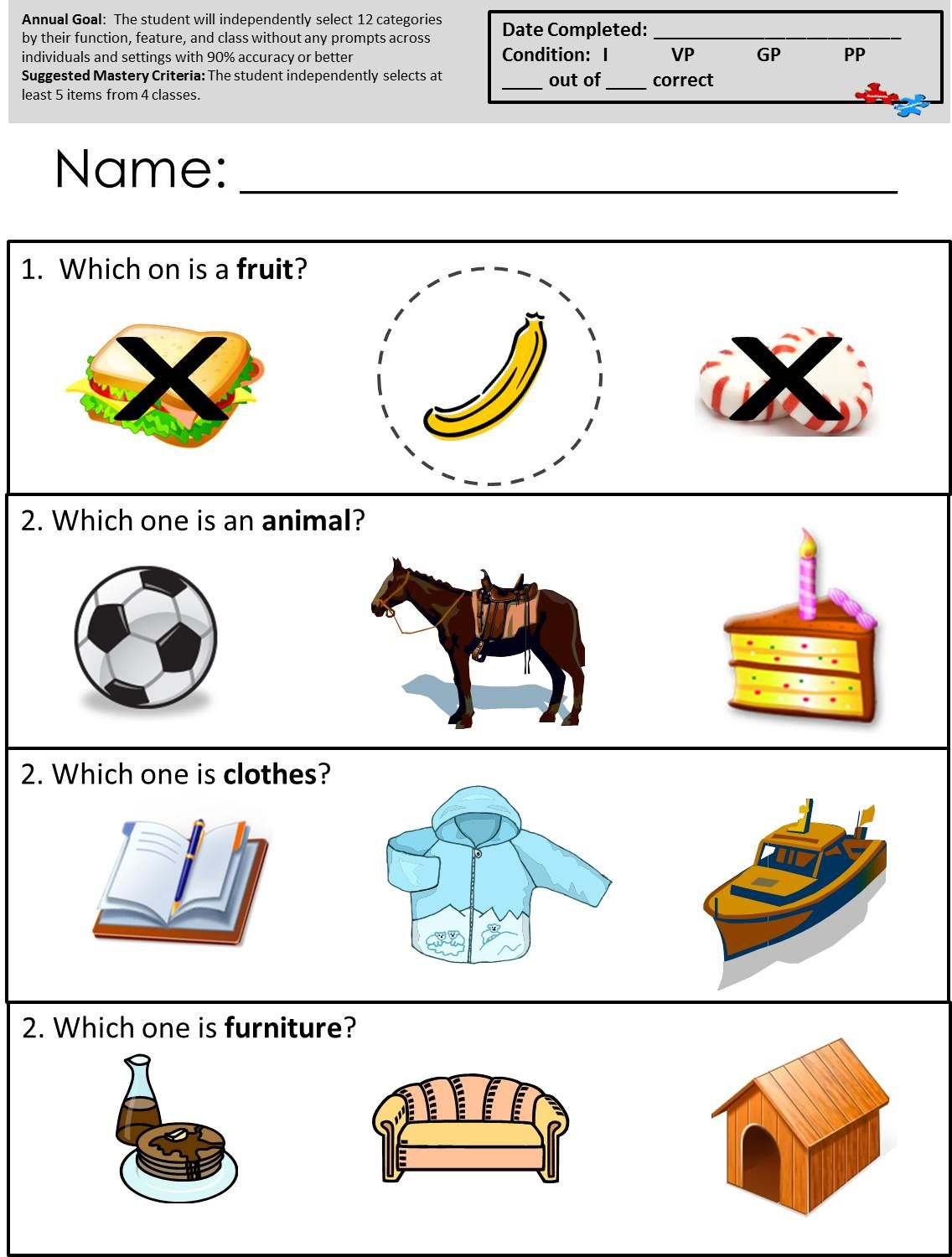 Free Printable Autism Worksheets for Free Printable Autism Worksheets