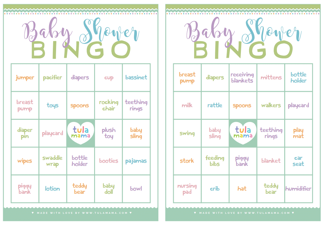 Free Printable Baby Shower Bingo inside Free Printable Baby Shower Bingo