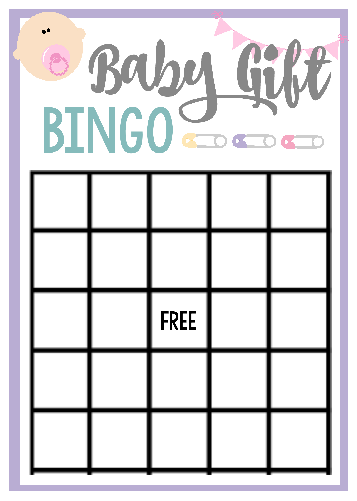 Free Printable Baby Shower Games For Large Groups – Fun-Squared inside Free Printable Baby Shower Bingo Blank Cards