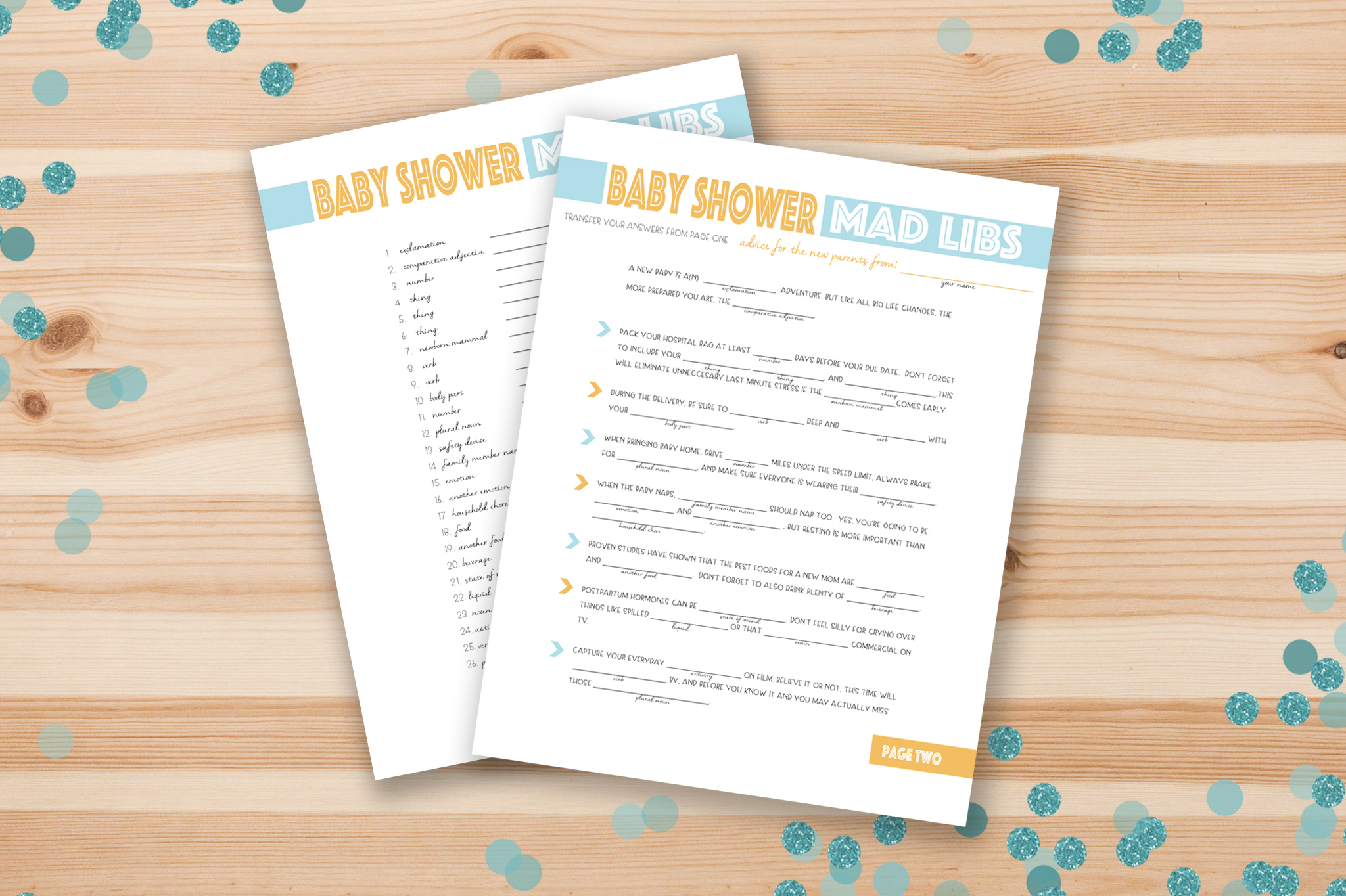 Free Printable Baby Shower Mad Libs - Project Nursery in Baby Shower Mad Libs Printable Free