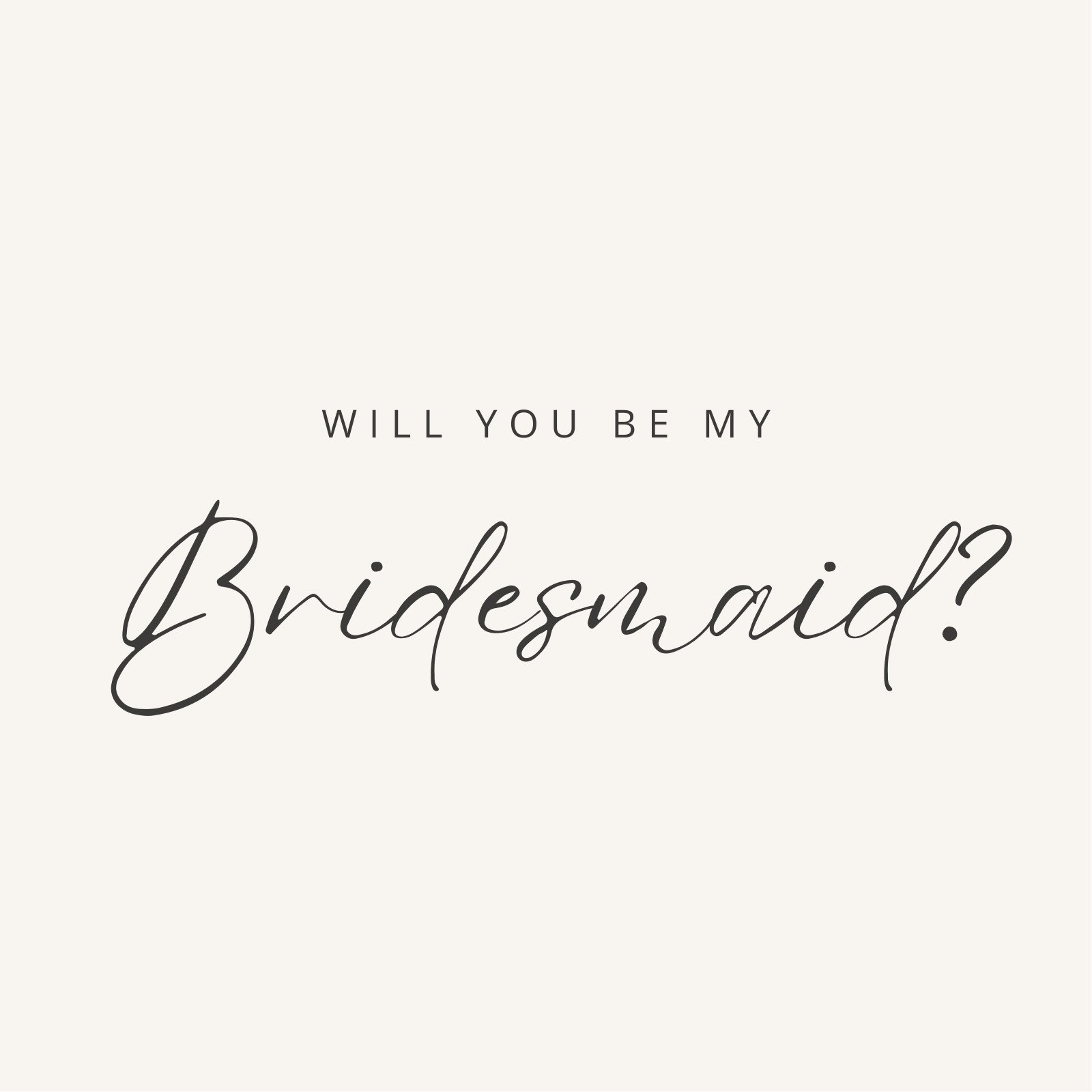 Free Printable Be My Bridesmaid Invitation Templates | Canva for Free Printable Bridesmaid Proposal