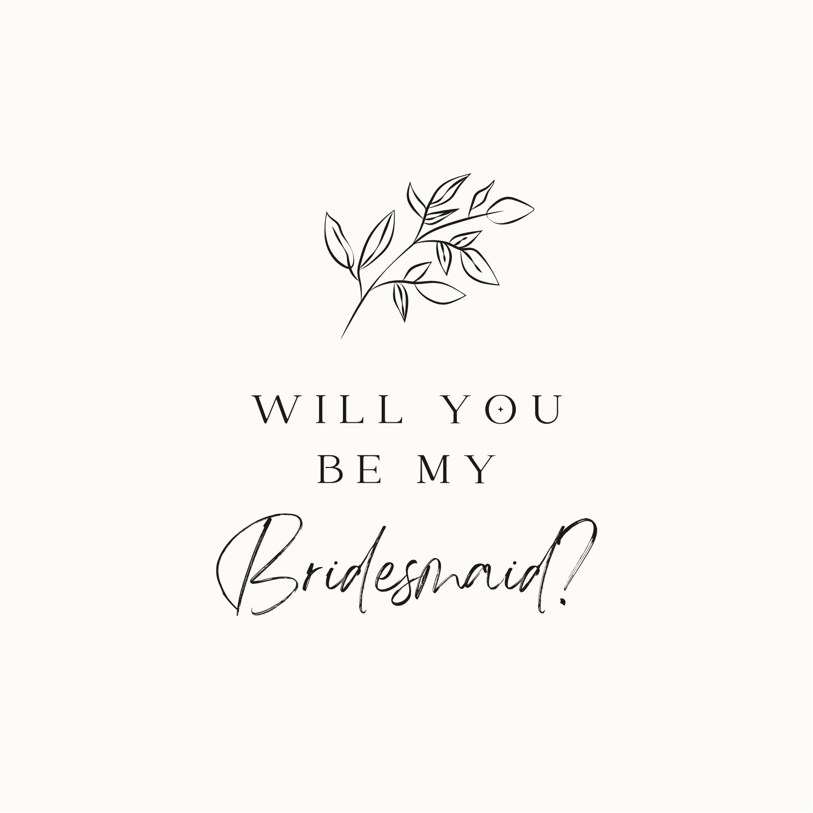 Free Printable Be My Bridesmaid Invitation Templates | Canva for Will You Be My Bridesmaid Free Printable