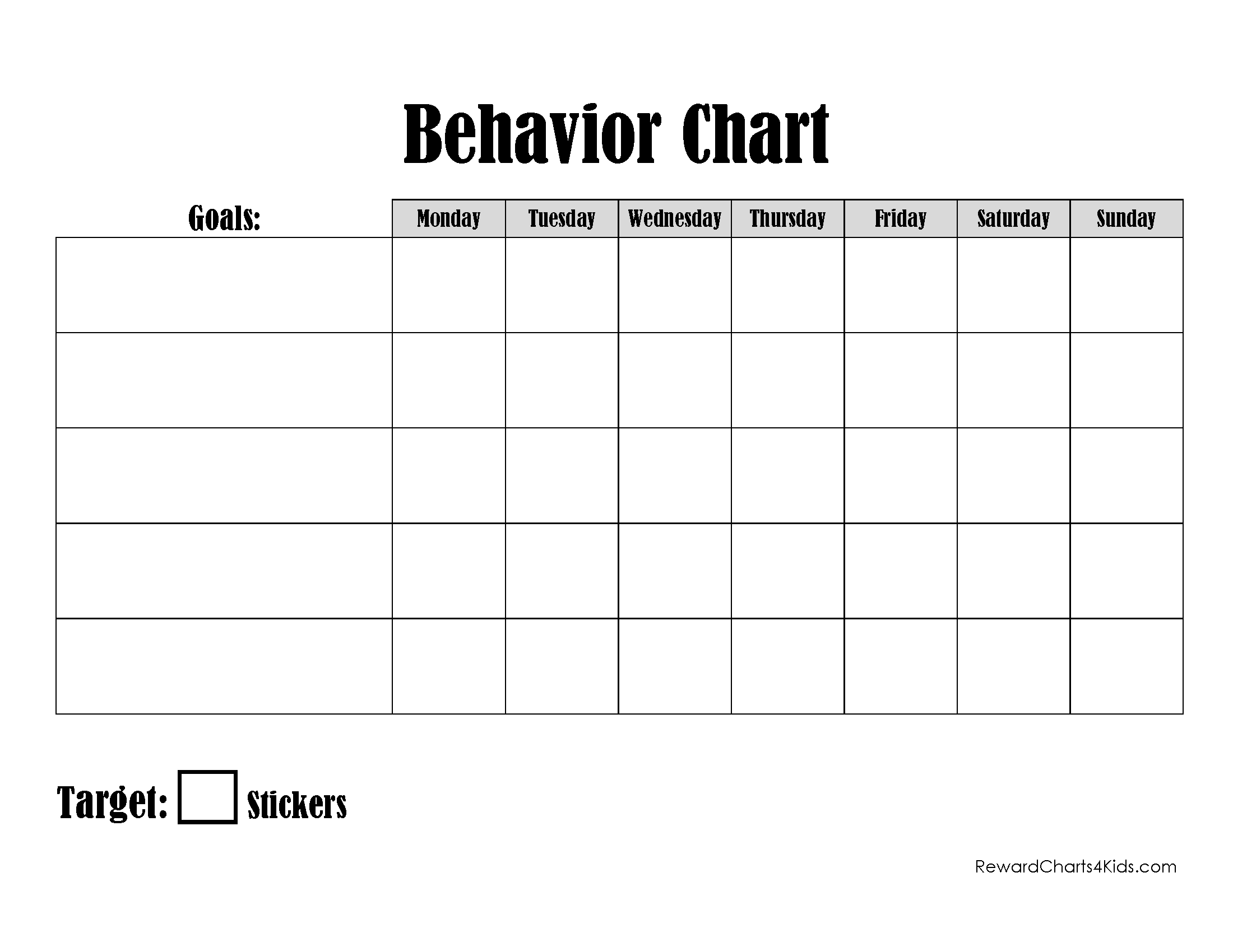 Free Printable Behavior Charts | Customize Online | Hundreds Of Charts regarding Free Printable Behavior Charts