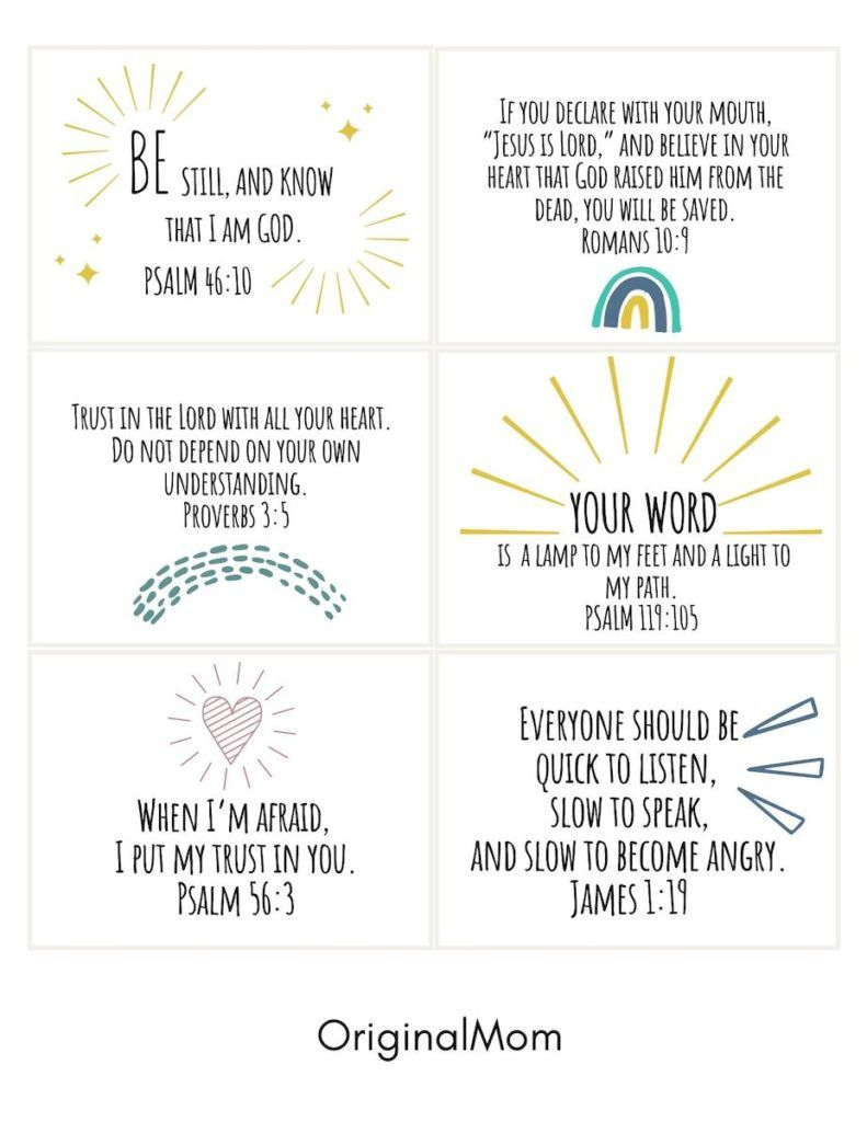 Free Printable Bible Verses For Kids intended for Free Printable Bible Verses For Children