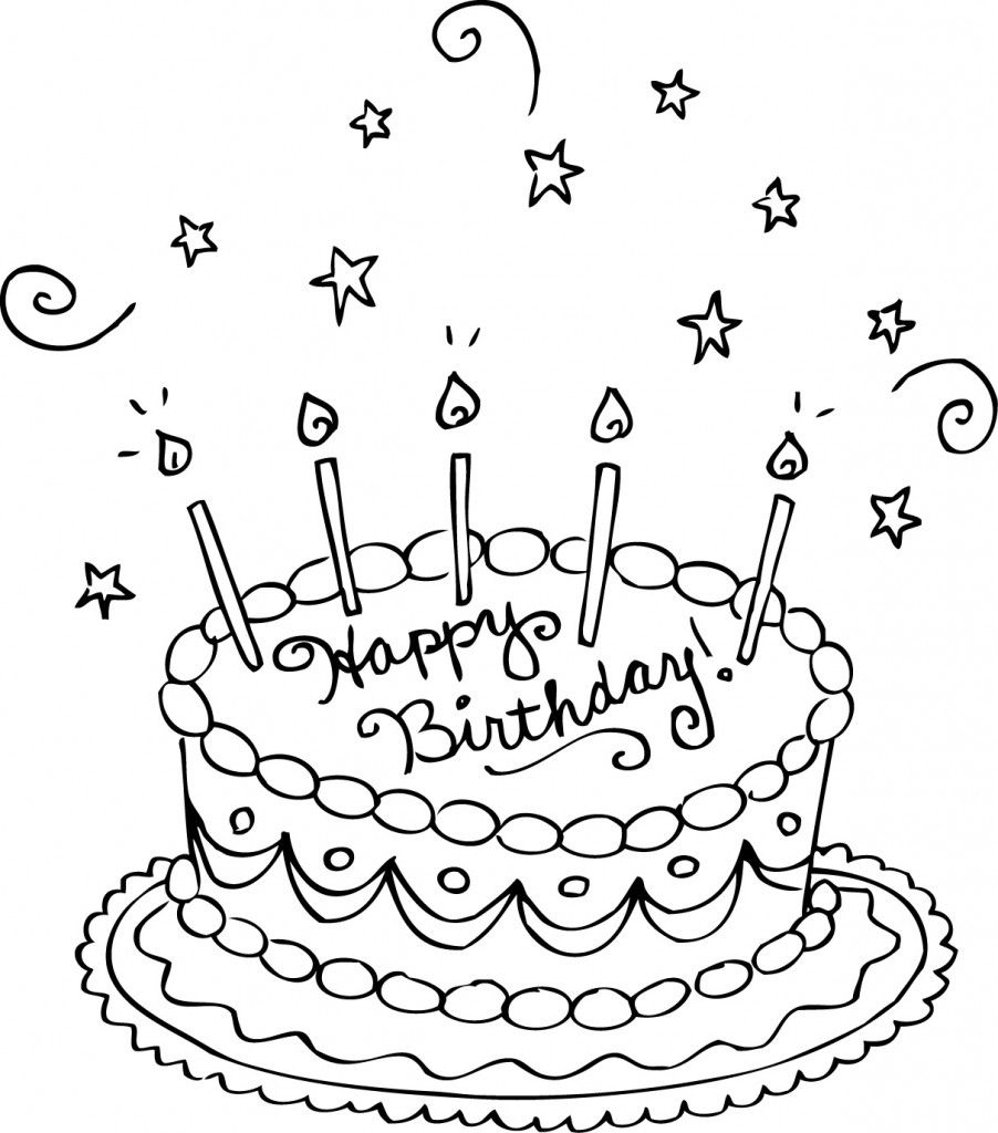 Free Printable Birthday Cake Coloring Pages For Kids | Birthday in Free Printable Birthday Cake