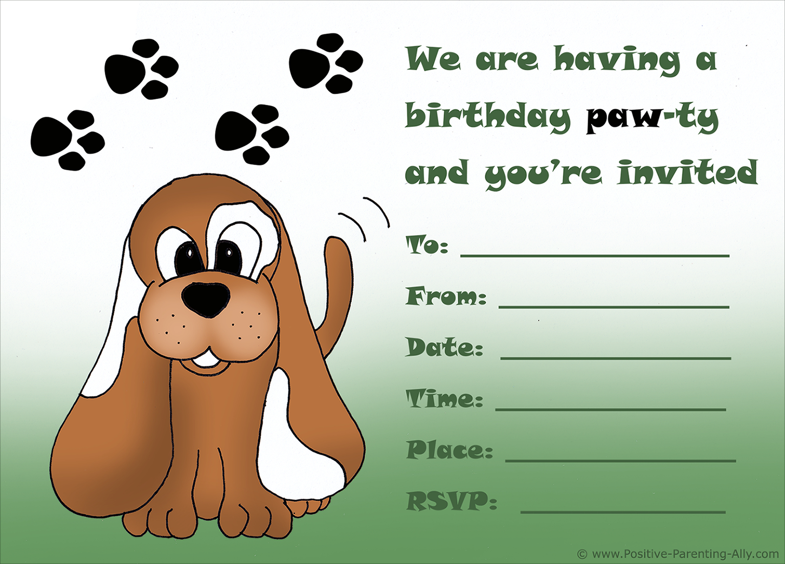 Free Printable Birthday Party Invitations For Kids: High Resolution inside Free Printable Birthday Invitations for Kids