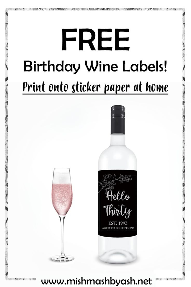 Free Printable Birthday Wine Labels | Birthday Wine Bottle Labels with regard to Free Printable Birthday Wine Labels