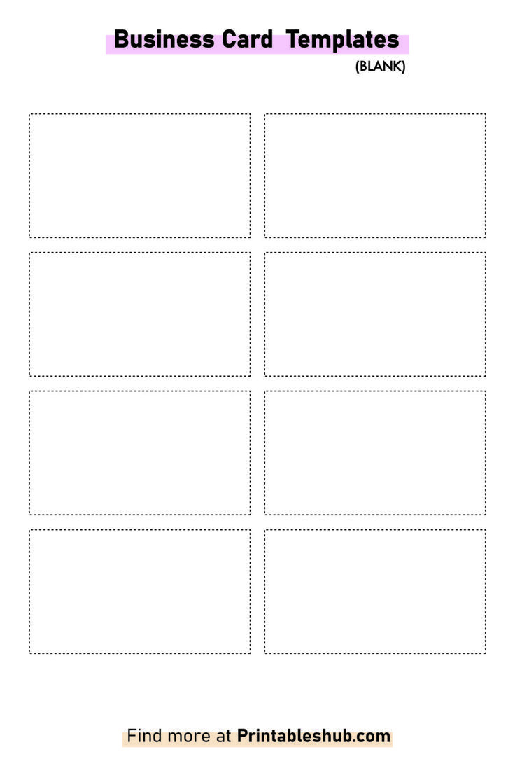 Free Printable Blank Business Card Template [Pdf Included] In 2024 regarding Free Printable Blank Business Cards