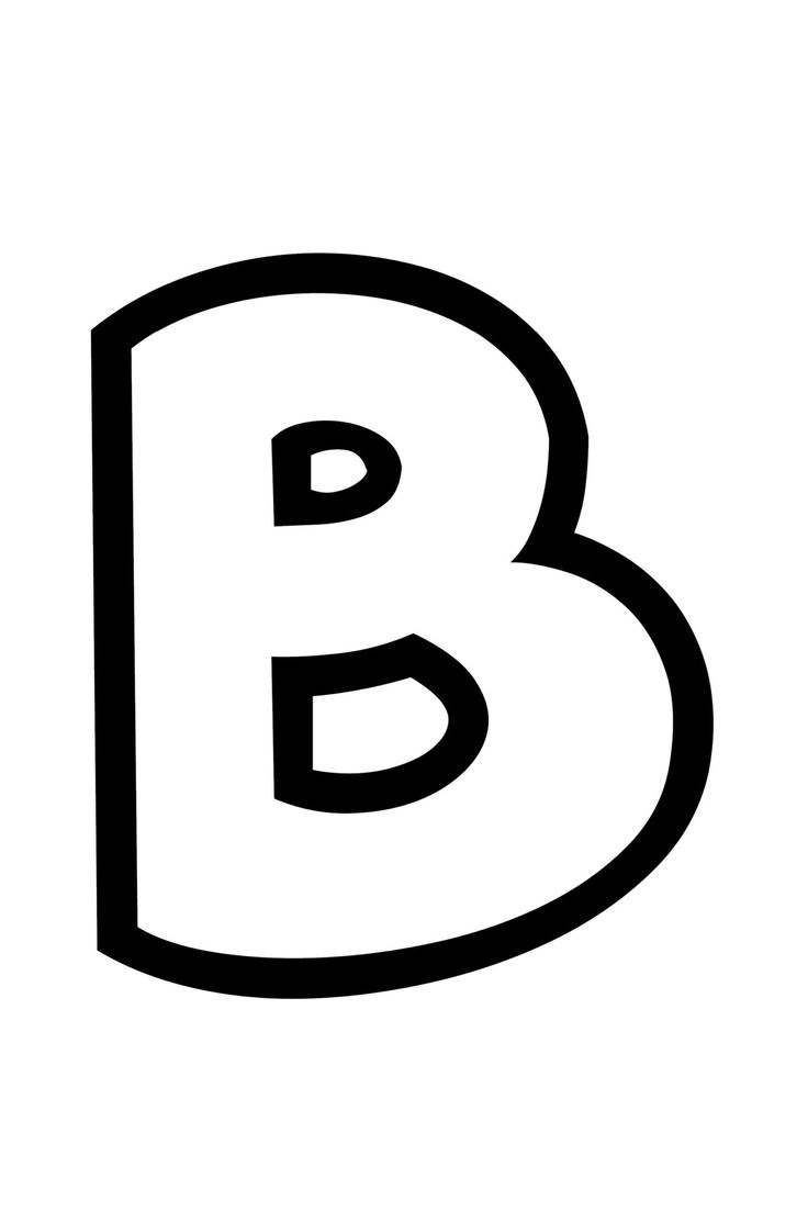 Free Printable Bubble Letter Stencils: Bubble Letter B Stencil with Free Printable Letters