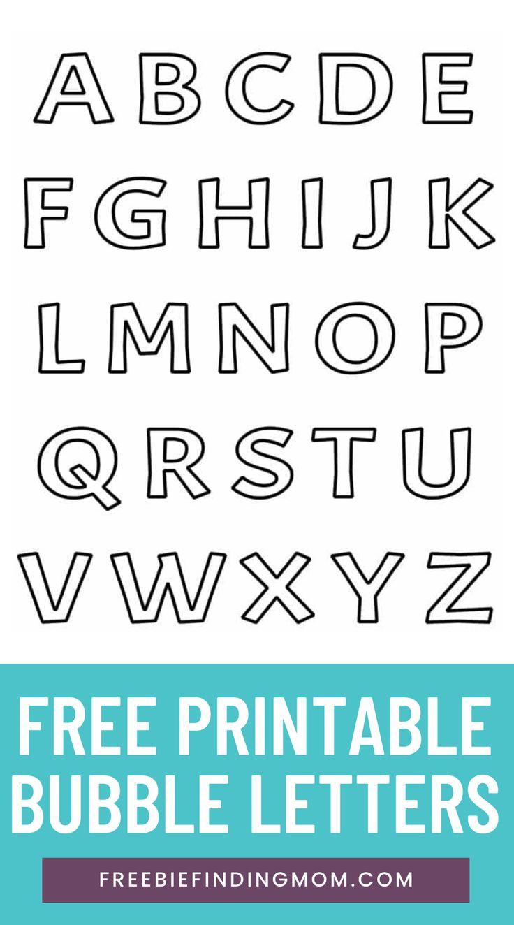 Free Printable Bubble Letters Alphabet - Freebie Finding Mom intended for Free Printable Bubble Letters Font